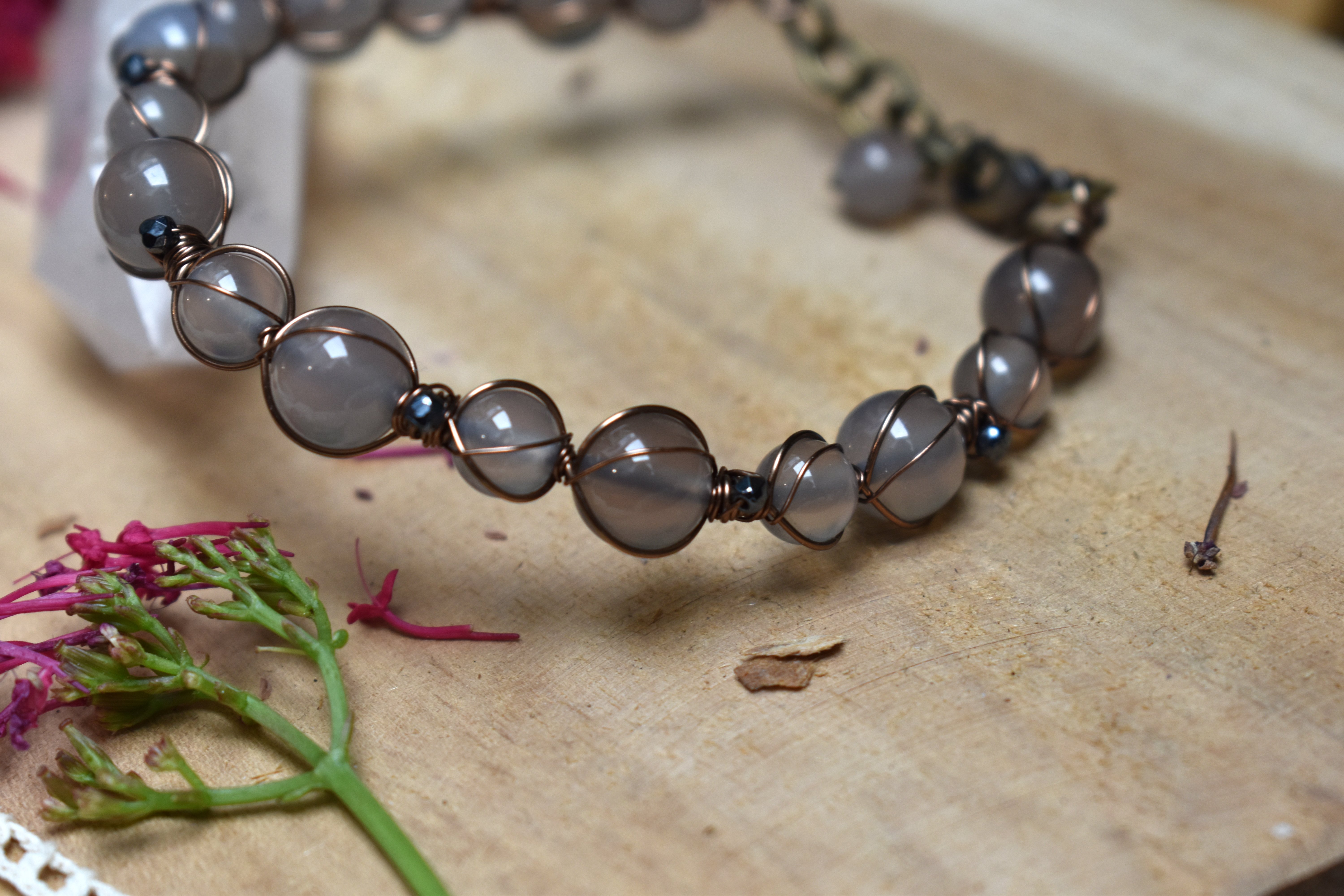 Bracelet ~Sybaris~ Agate Grise