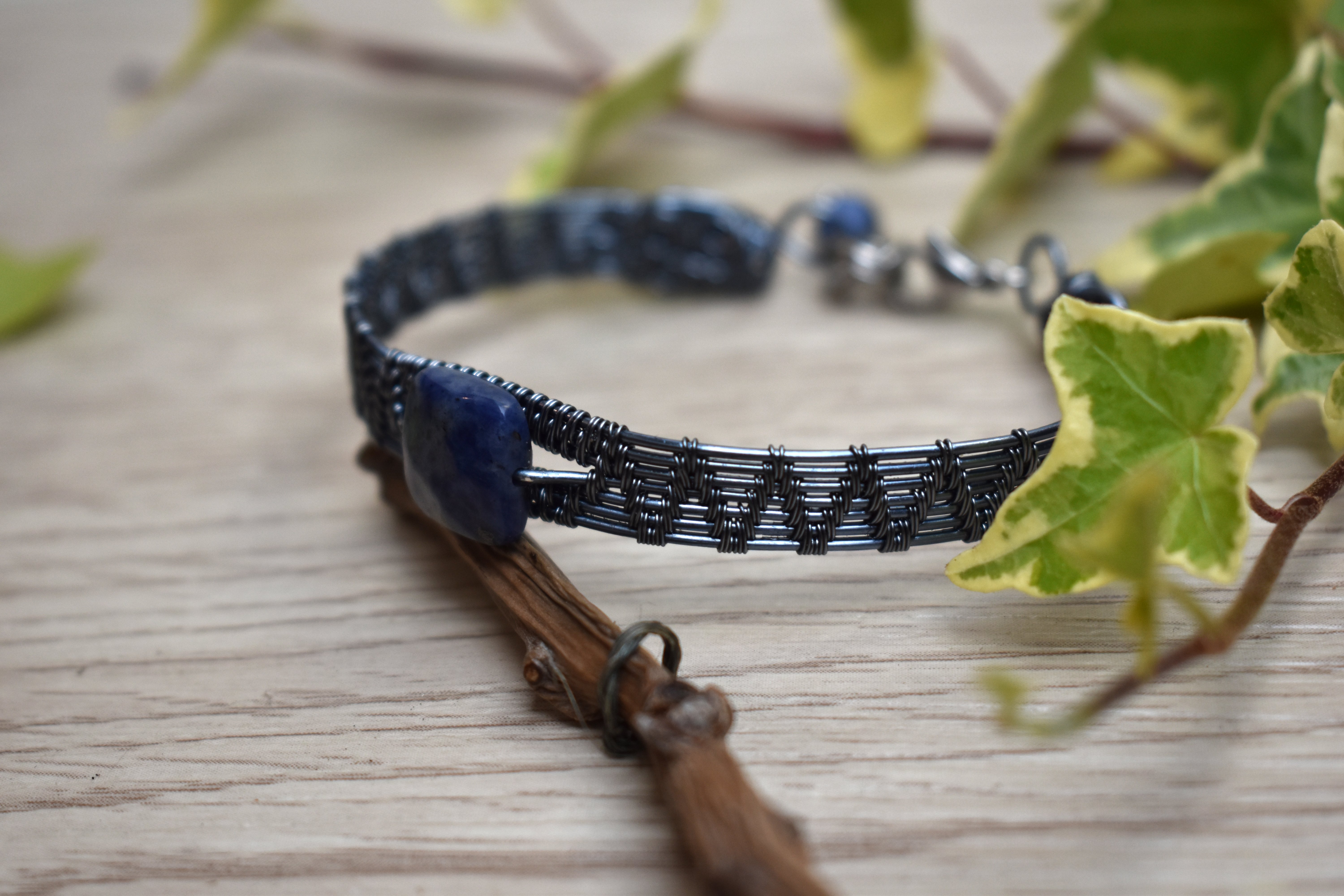 Bracelet ~Eclat d'Acier~ Lapis Lazuli