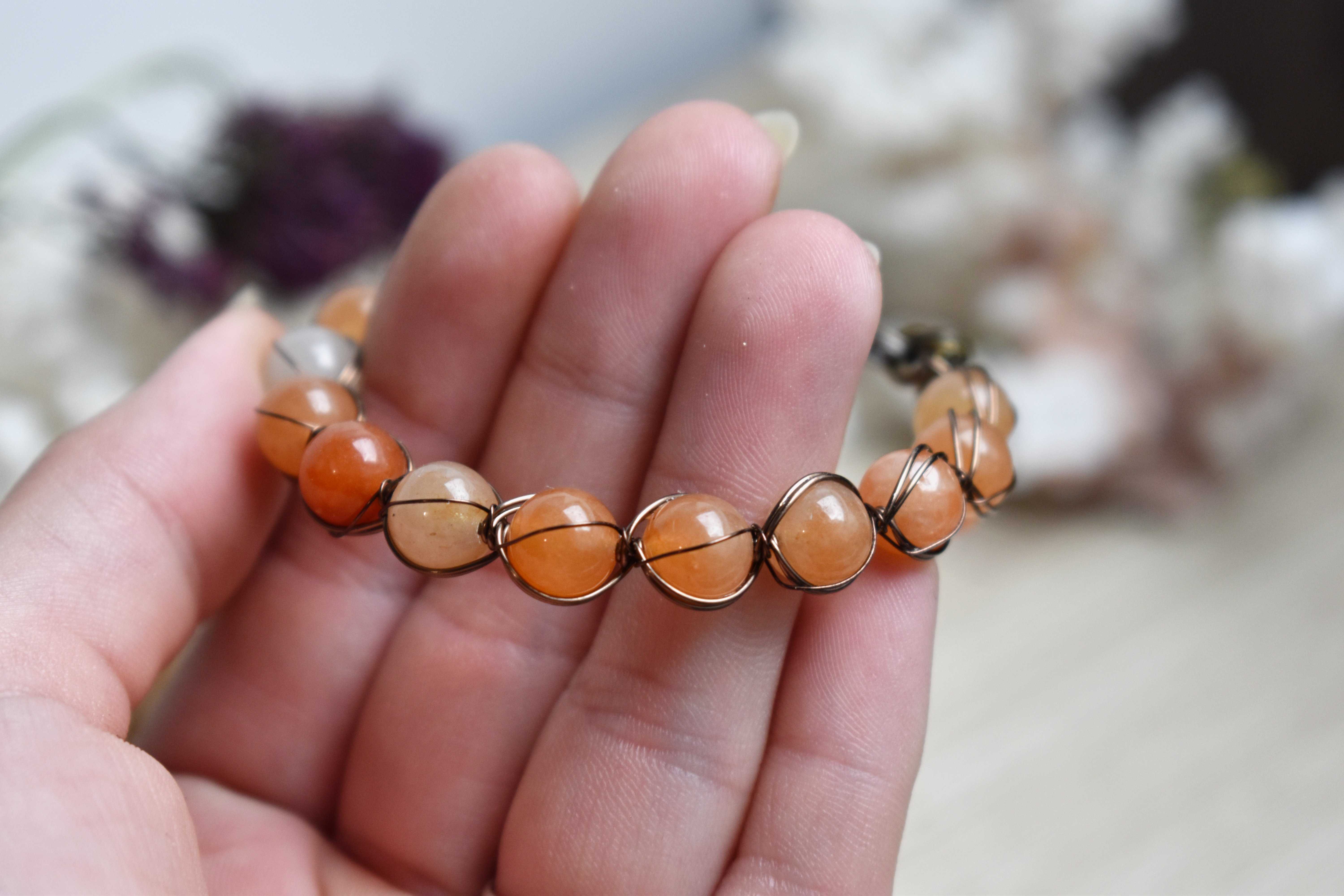 Bracelet ~Aralia~ Aventurine Orange