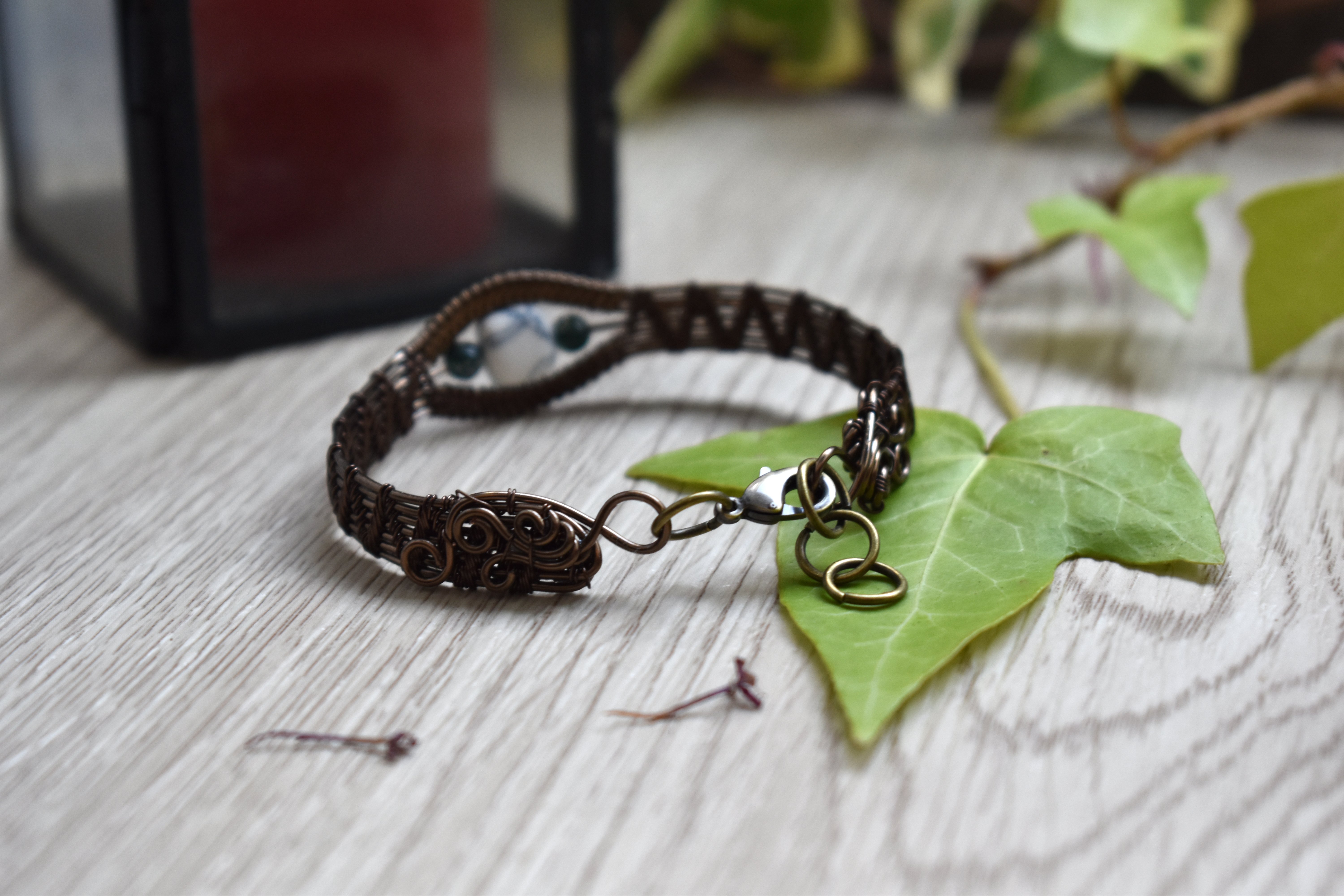 Bracelet ~Melwën~ Howlite & Agate Mousse