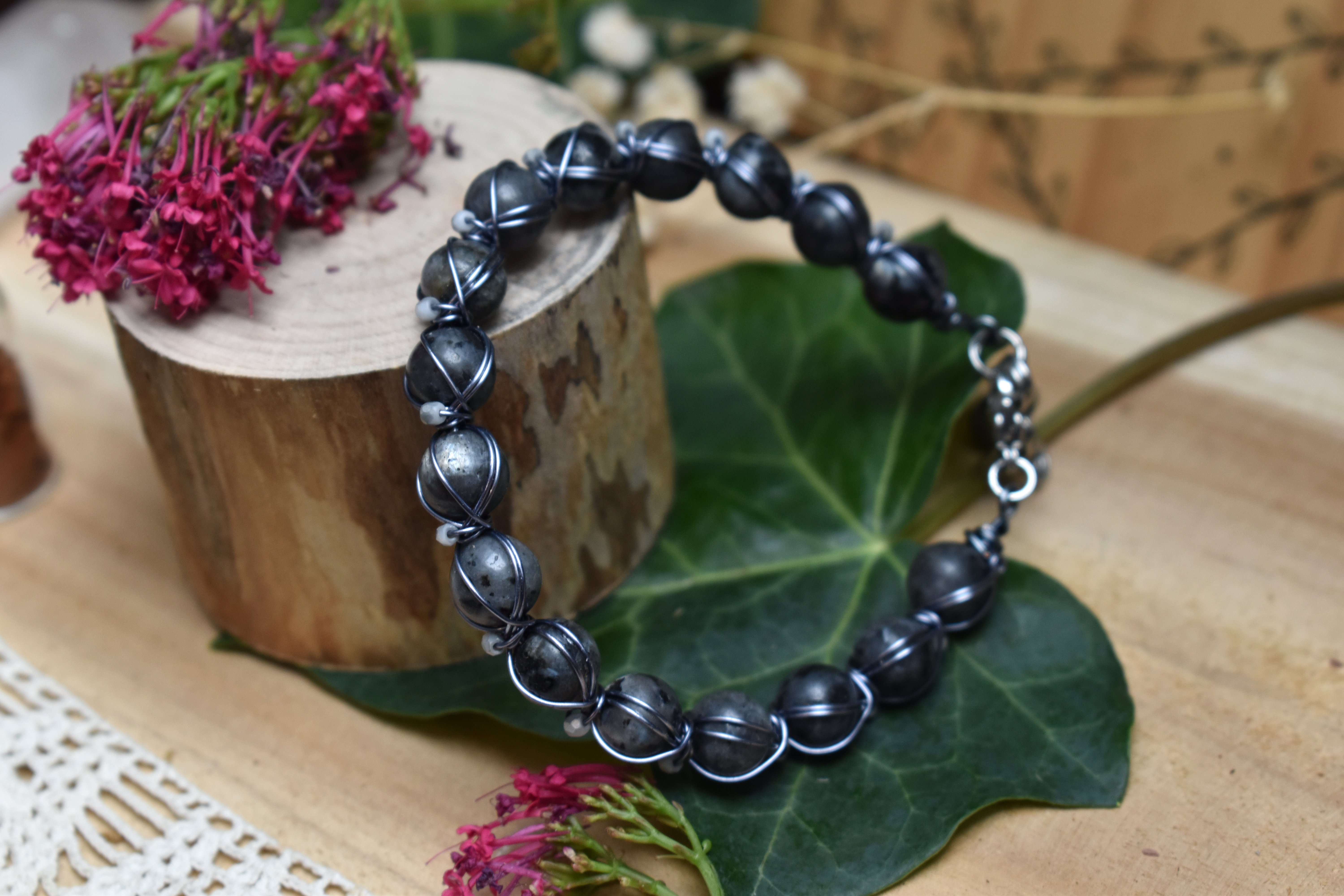 Bracelet ~Aralia~ Larvikite
