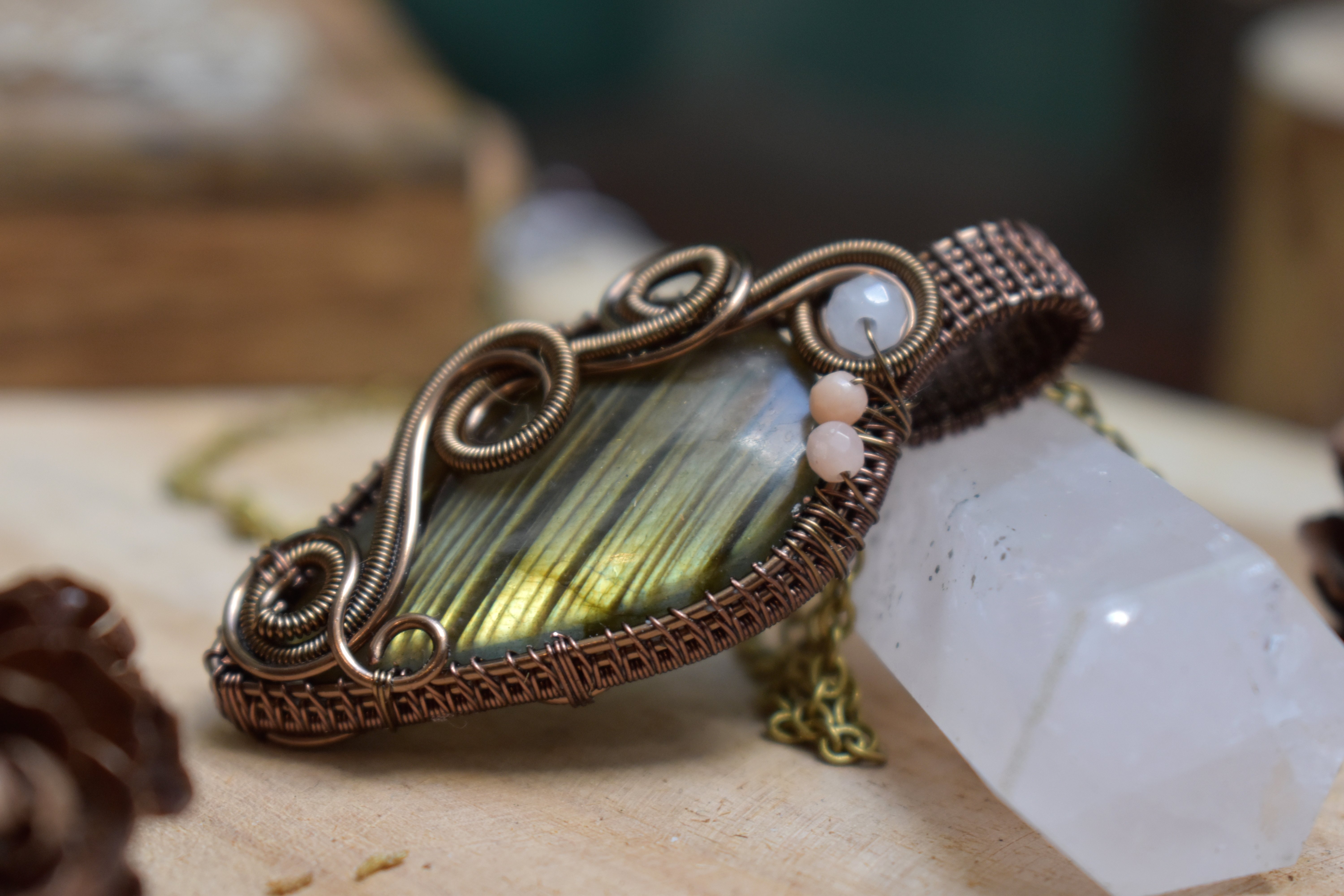 Collier ~Âme de Phoenix~ Labradorite 