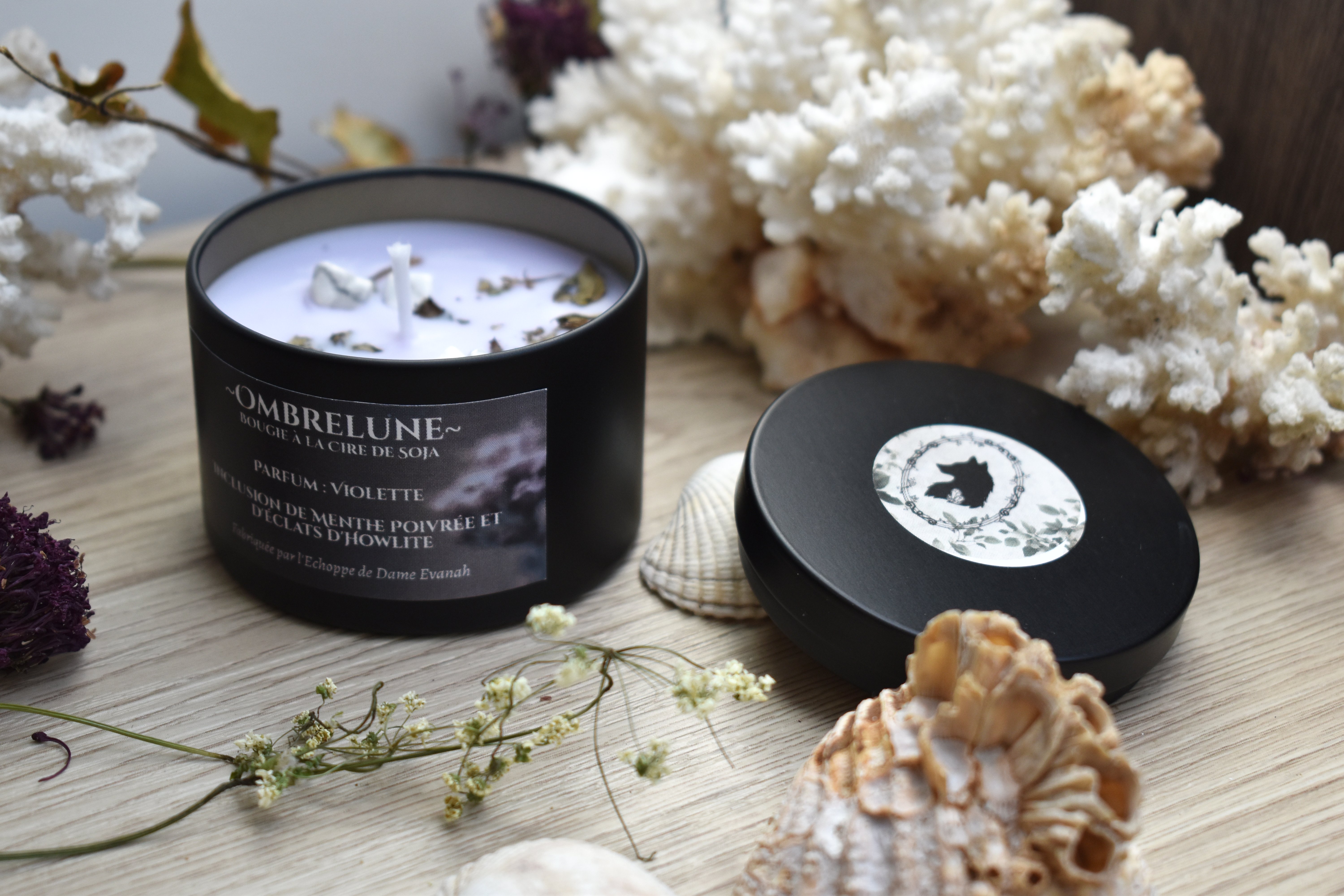 Bougie ~Ombrelune~ Violette / 100g
