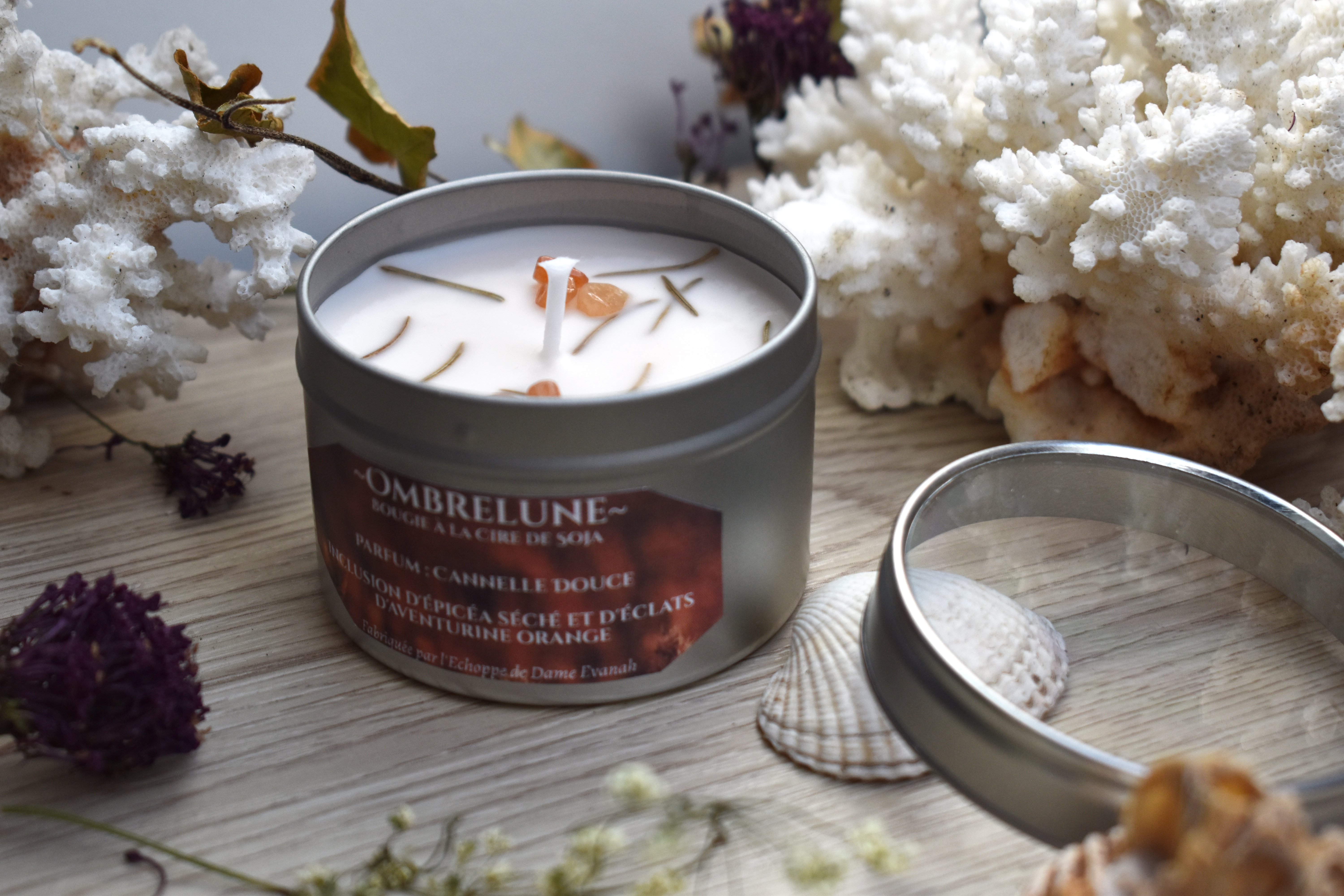 Bougie ~Ombrelune~ Cannelle Douce / 100g