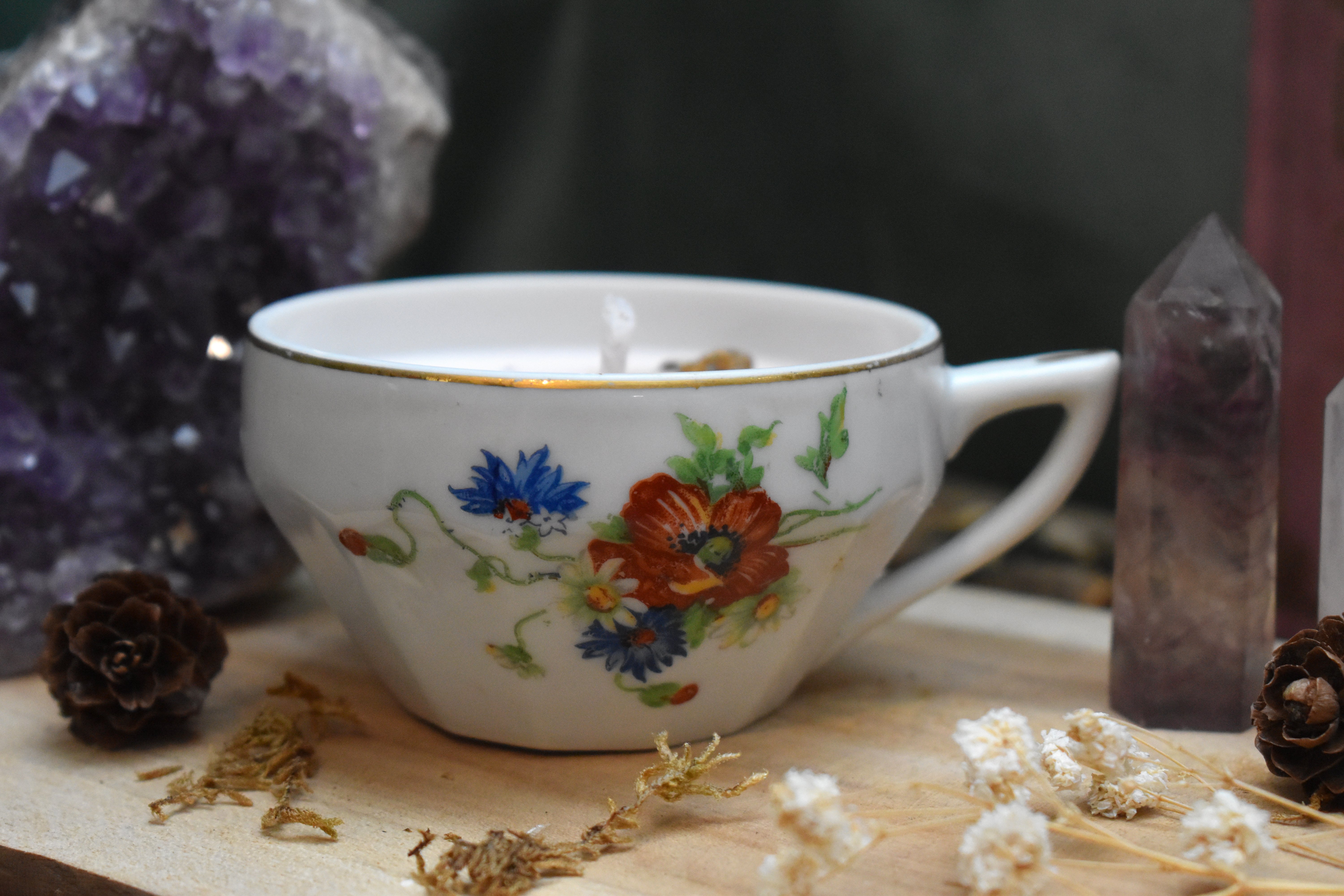 Bougie ~Brume d'Autrefois~ Bouquet Floral