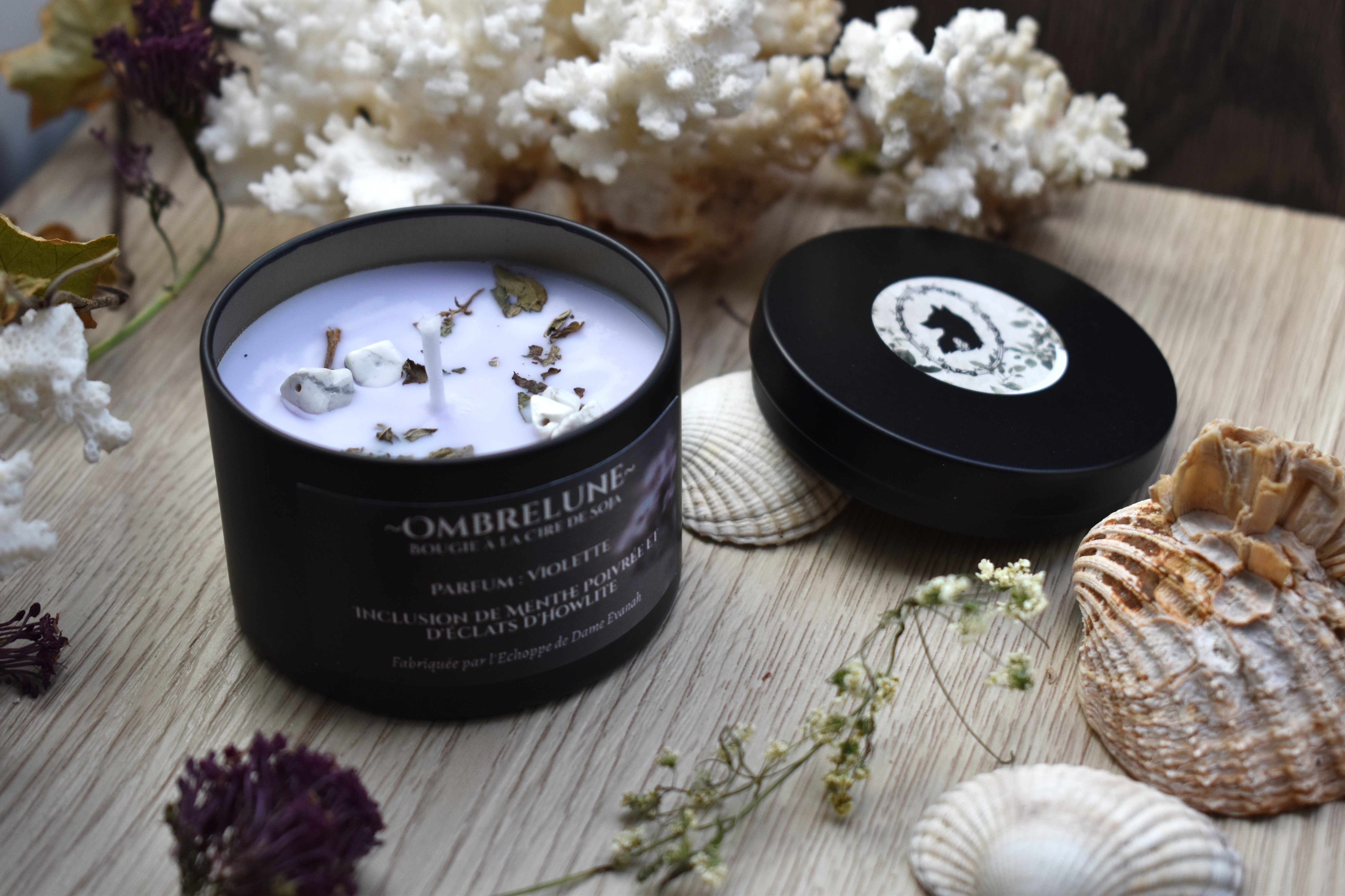 Bougie ~Ombrelune~ Violette / 100g
