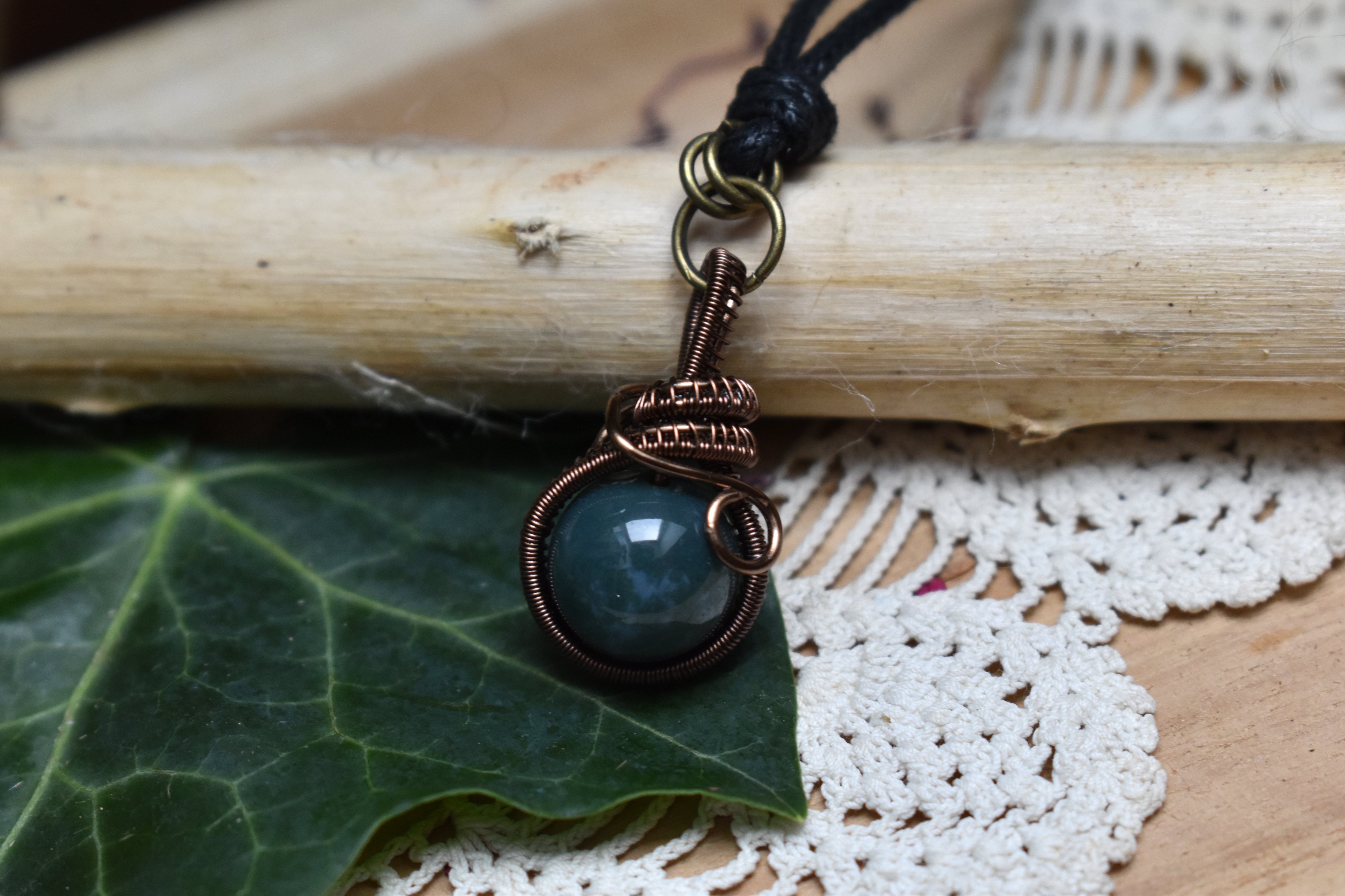 Pendentif ~Fidget~ Agate Mousse