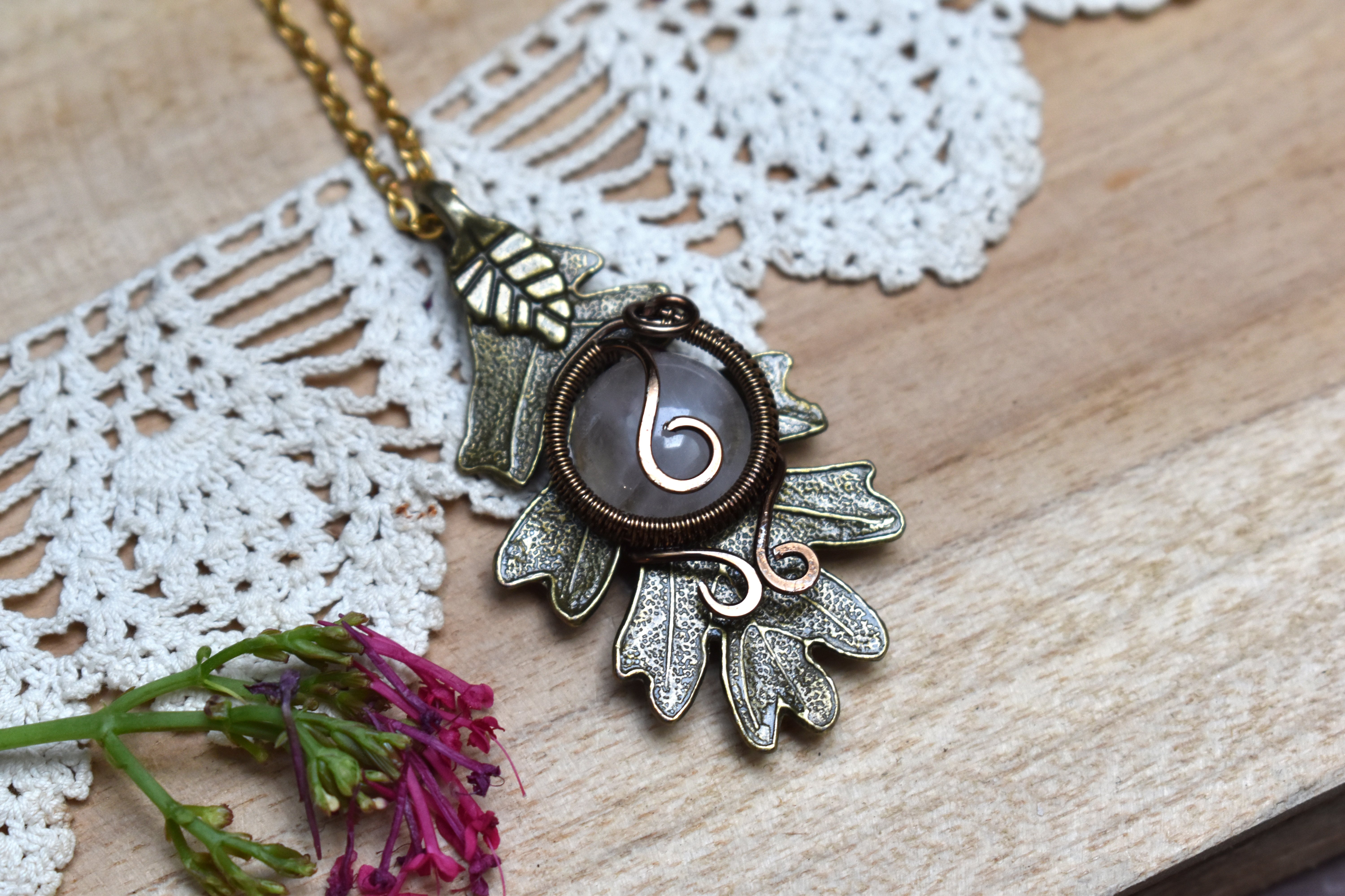 Collier ~Cérès~ Quartz Rose