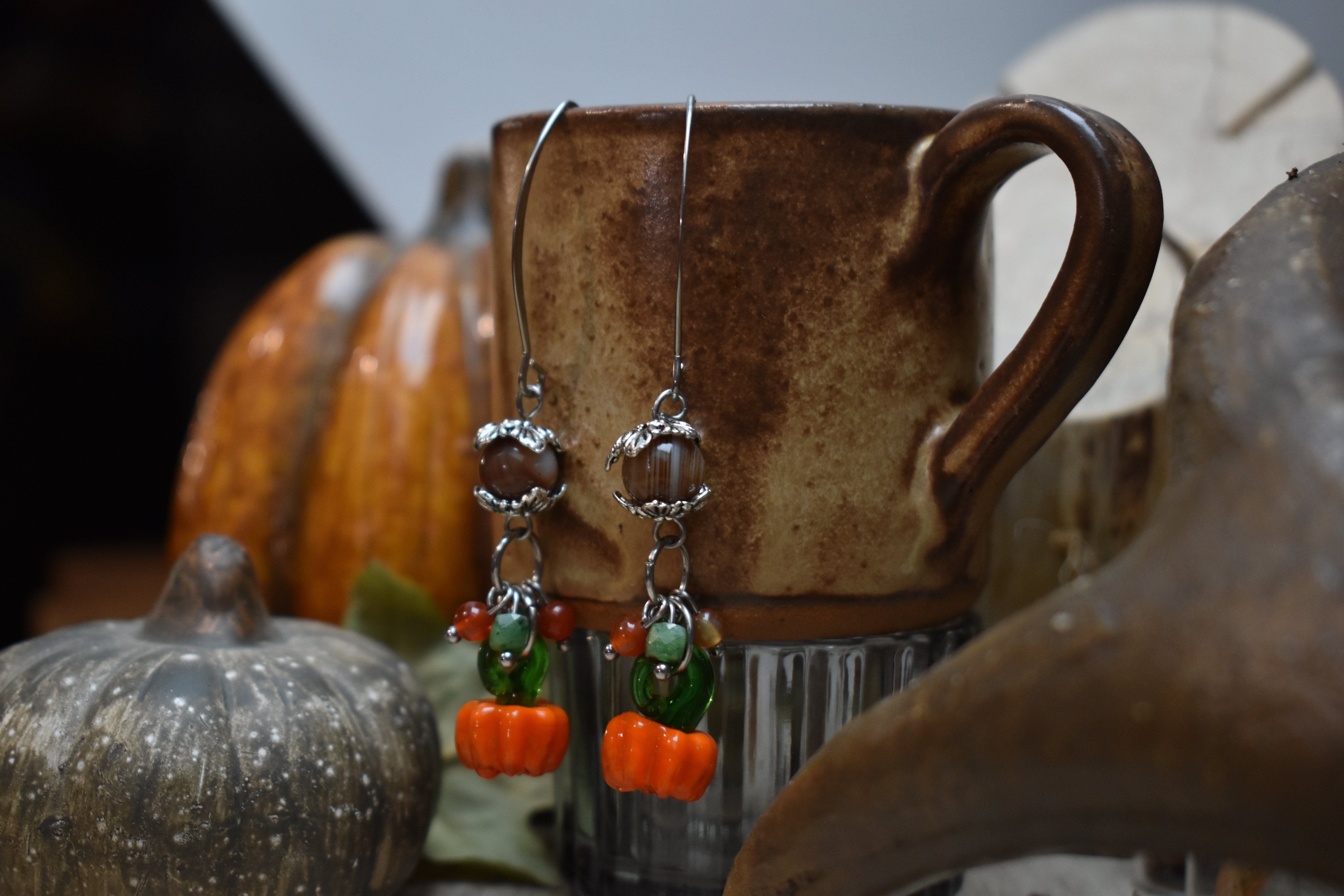 Boucles d'Oreilles ~Pumpkin~ Agate