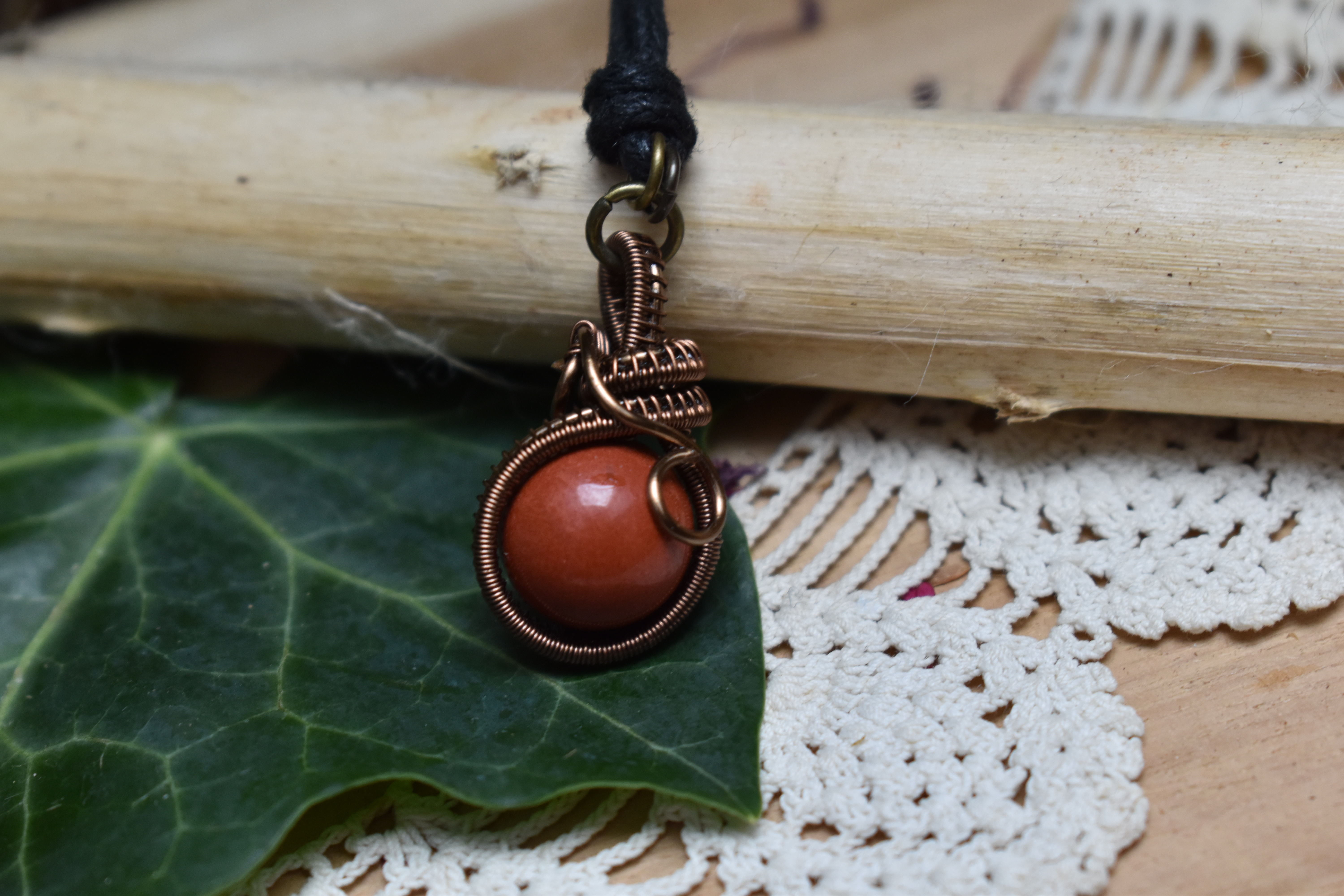 Pendentif ~Fidget~ Jaspe Rouge 