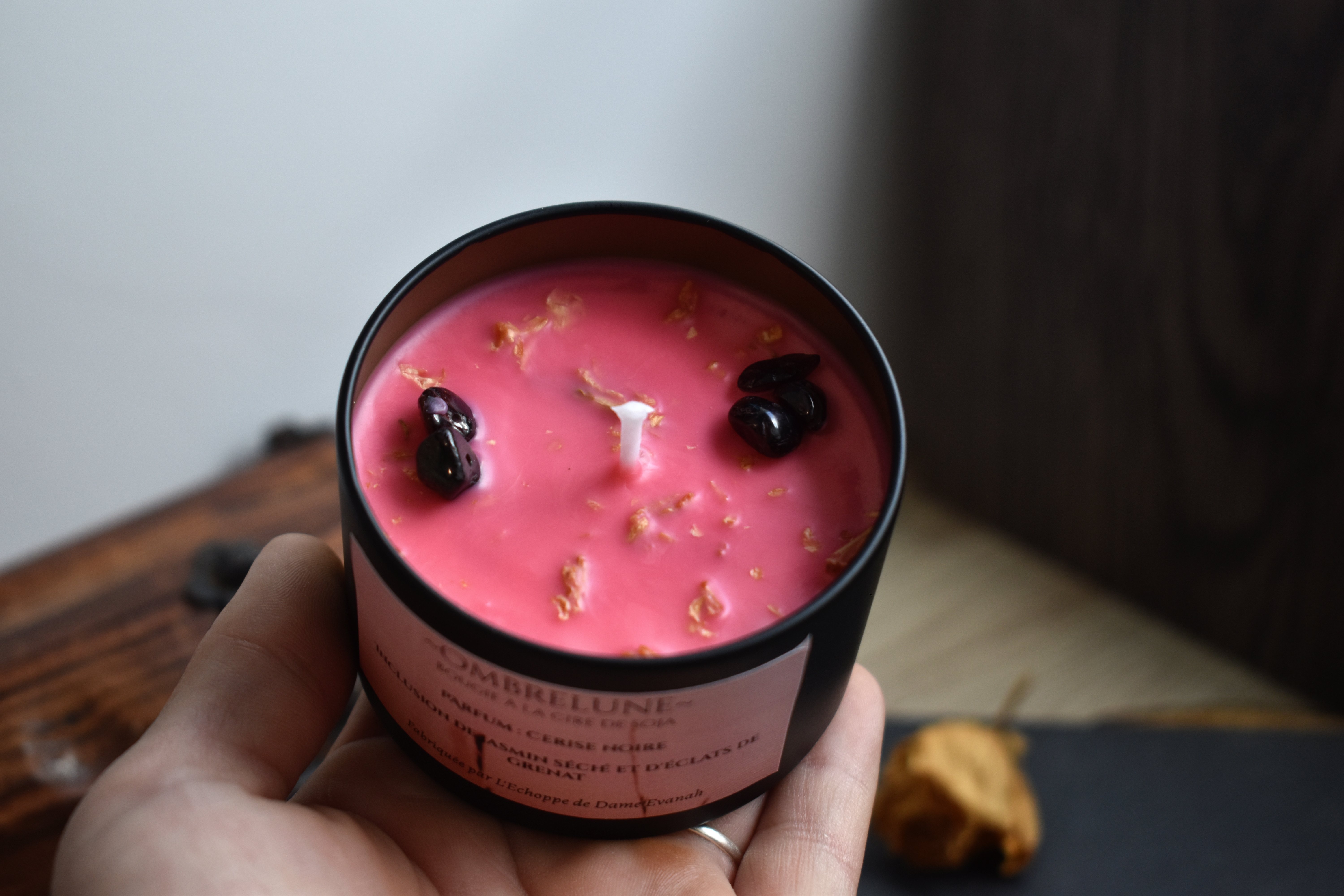 Bougie ~Ombrelune~ Cerise Noire / 100g