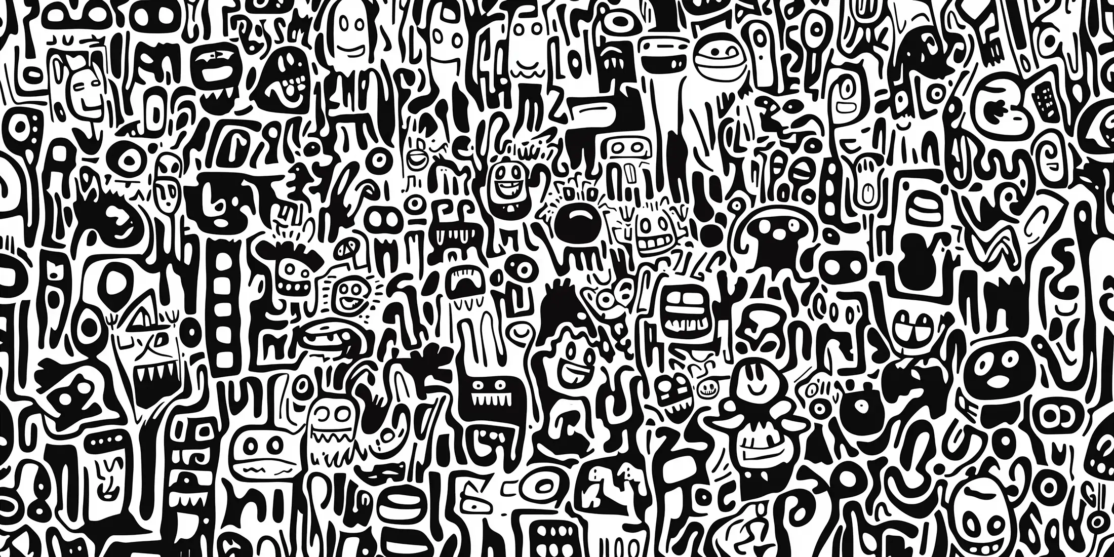 P'tits monstres noir et blanc 