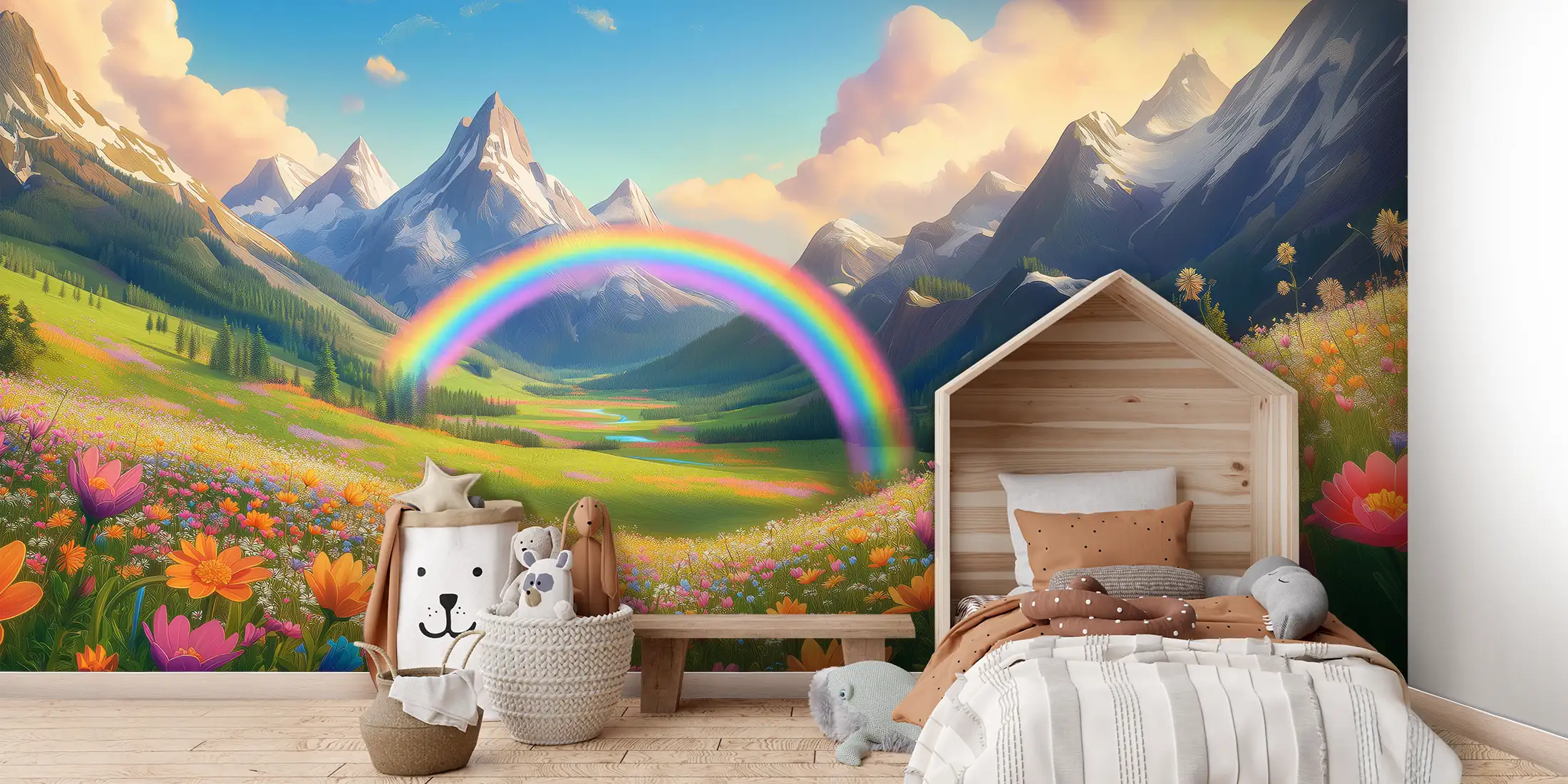Arc-en-ciel en montagne 