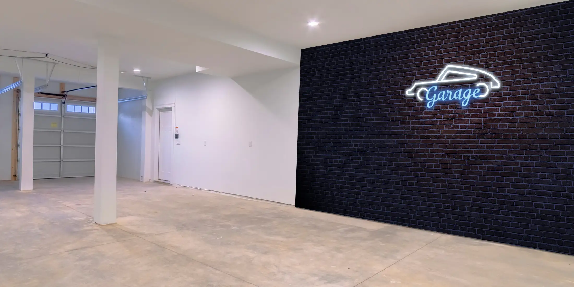 Garage Néon bleu