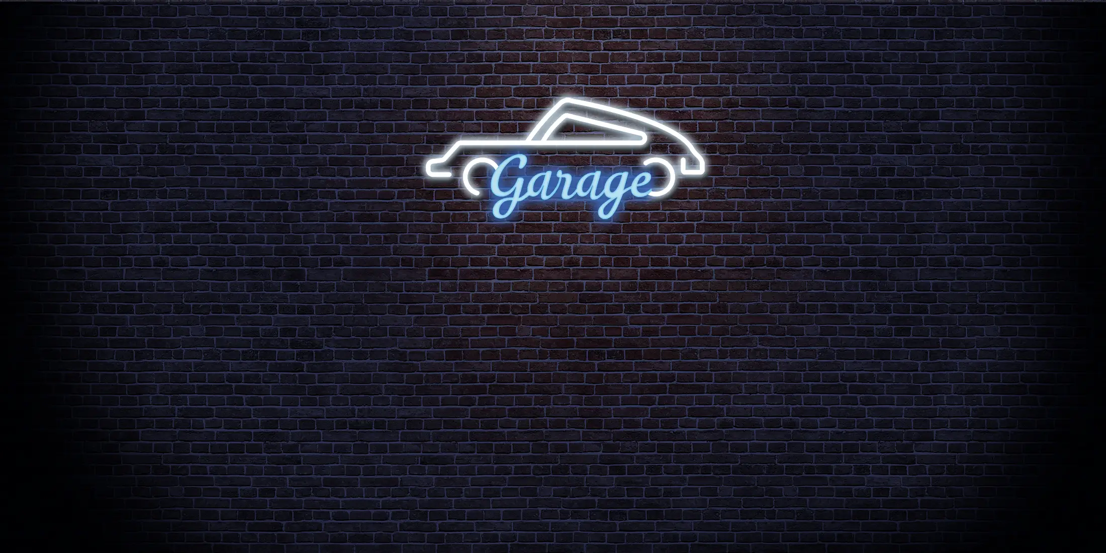 Garage Néon bleu
