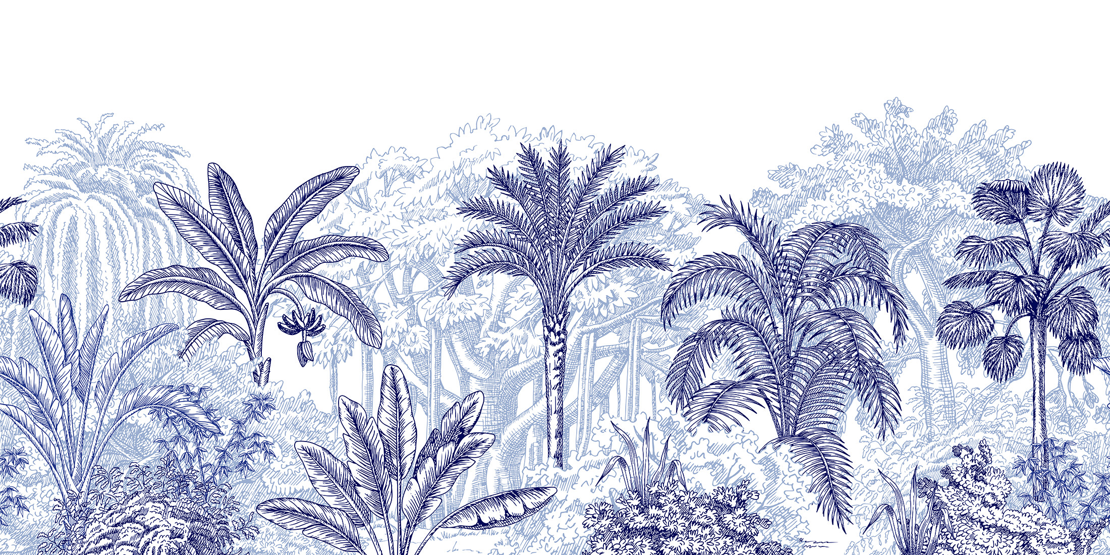 Jungle luxuriante bleue