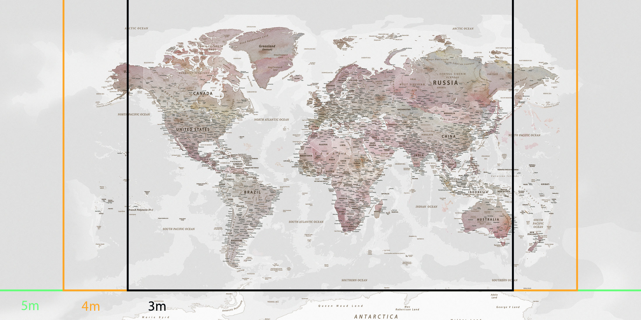 Mappemonde Sepia