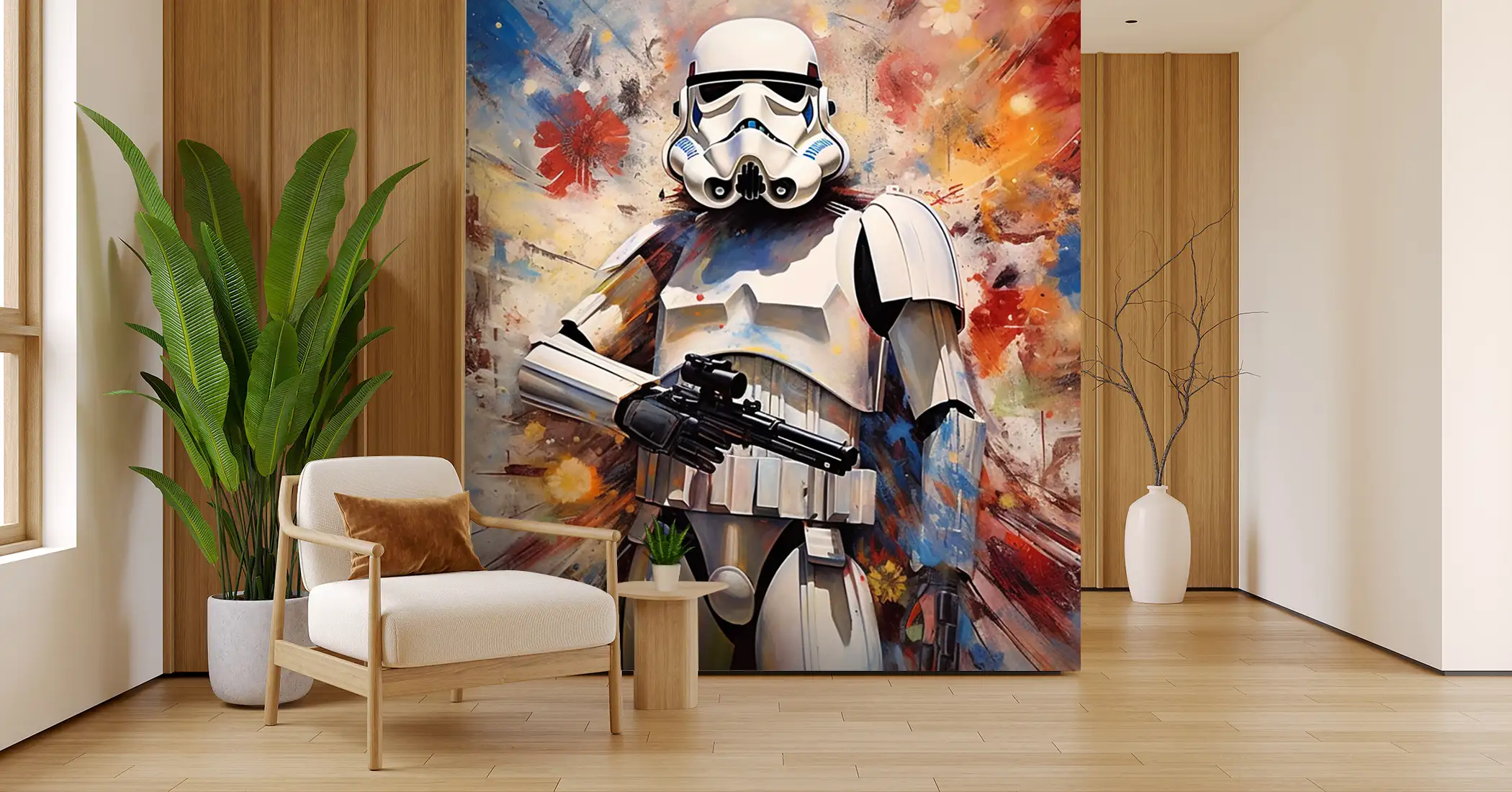 Stormtrooper and explosion of flowers