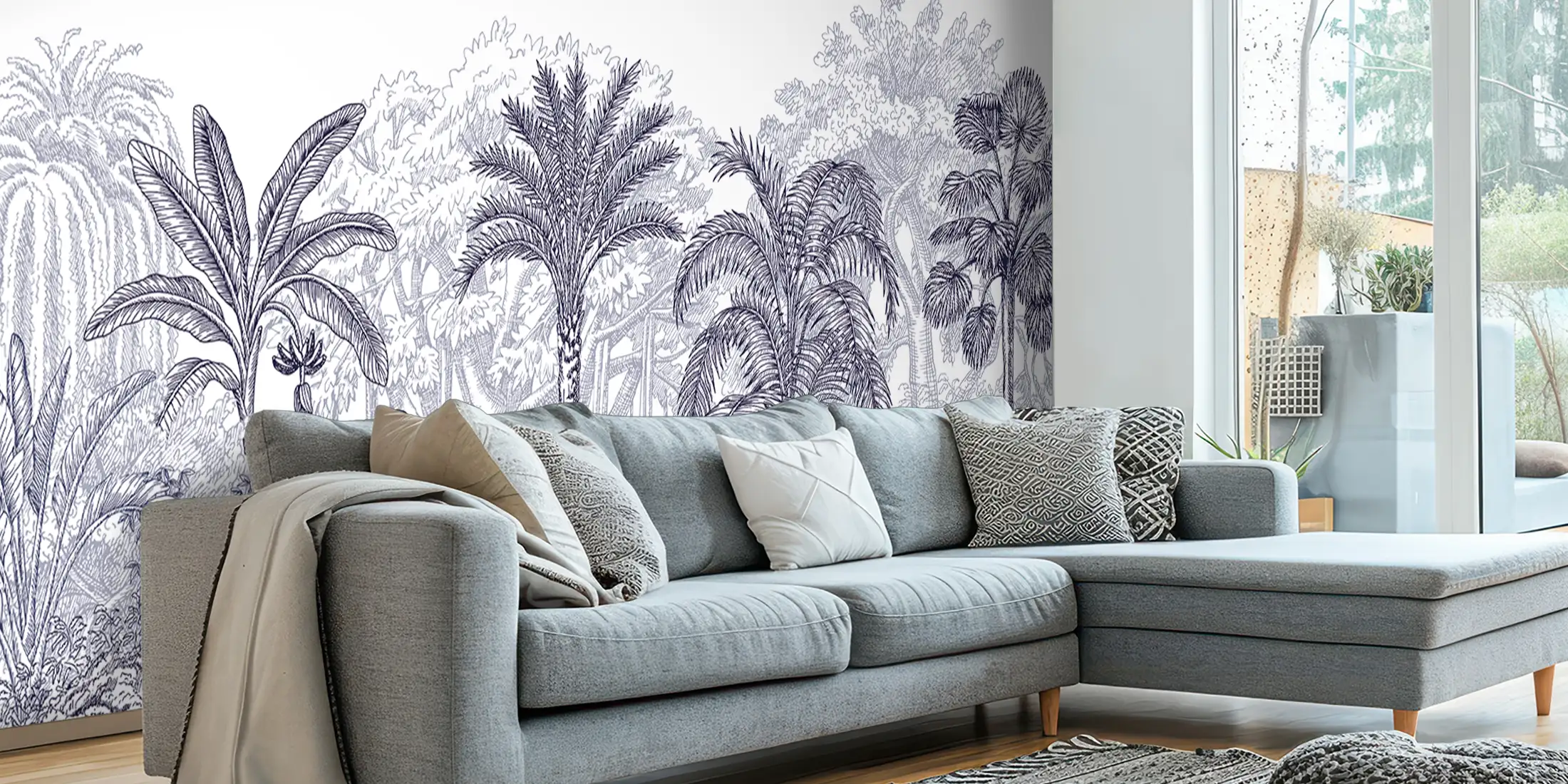 Jungle luxuriante bleue