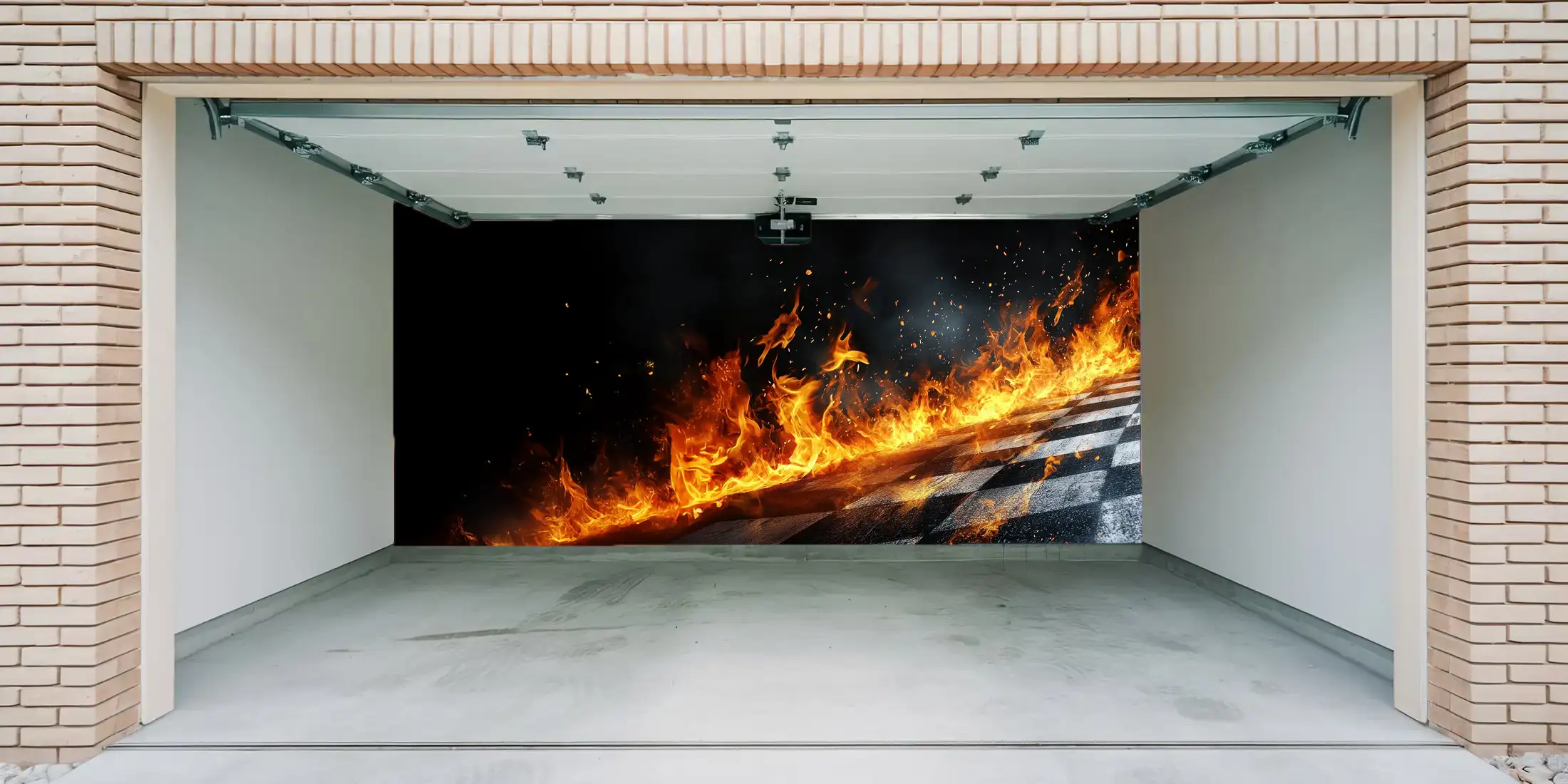 Road in fire