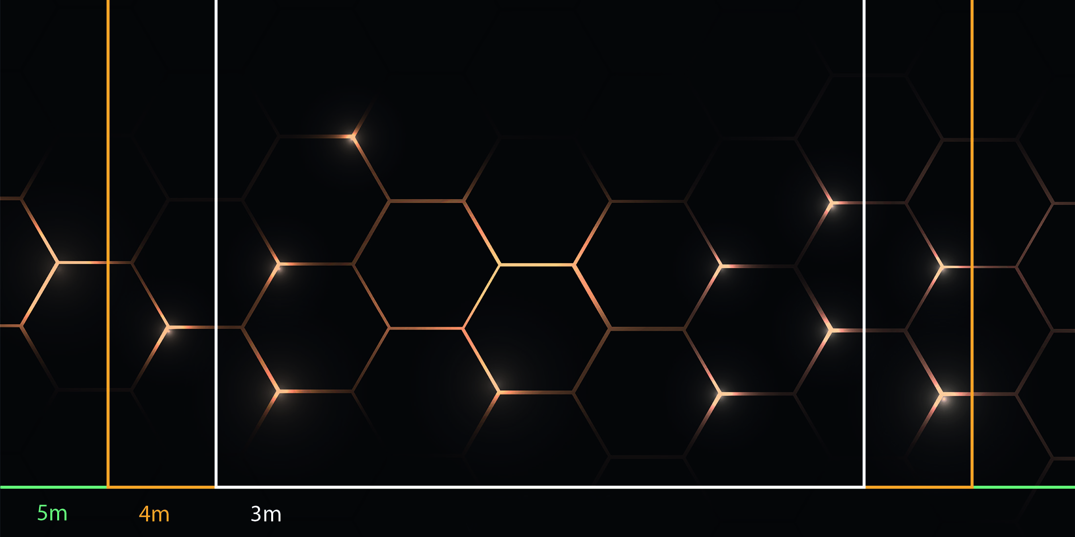 Hexagones illuminés