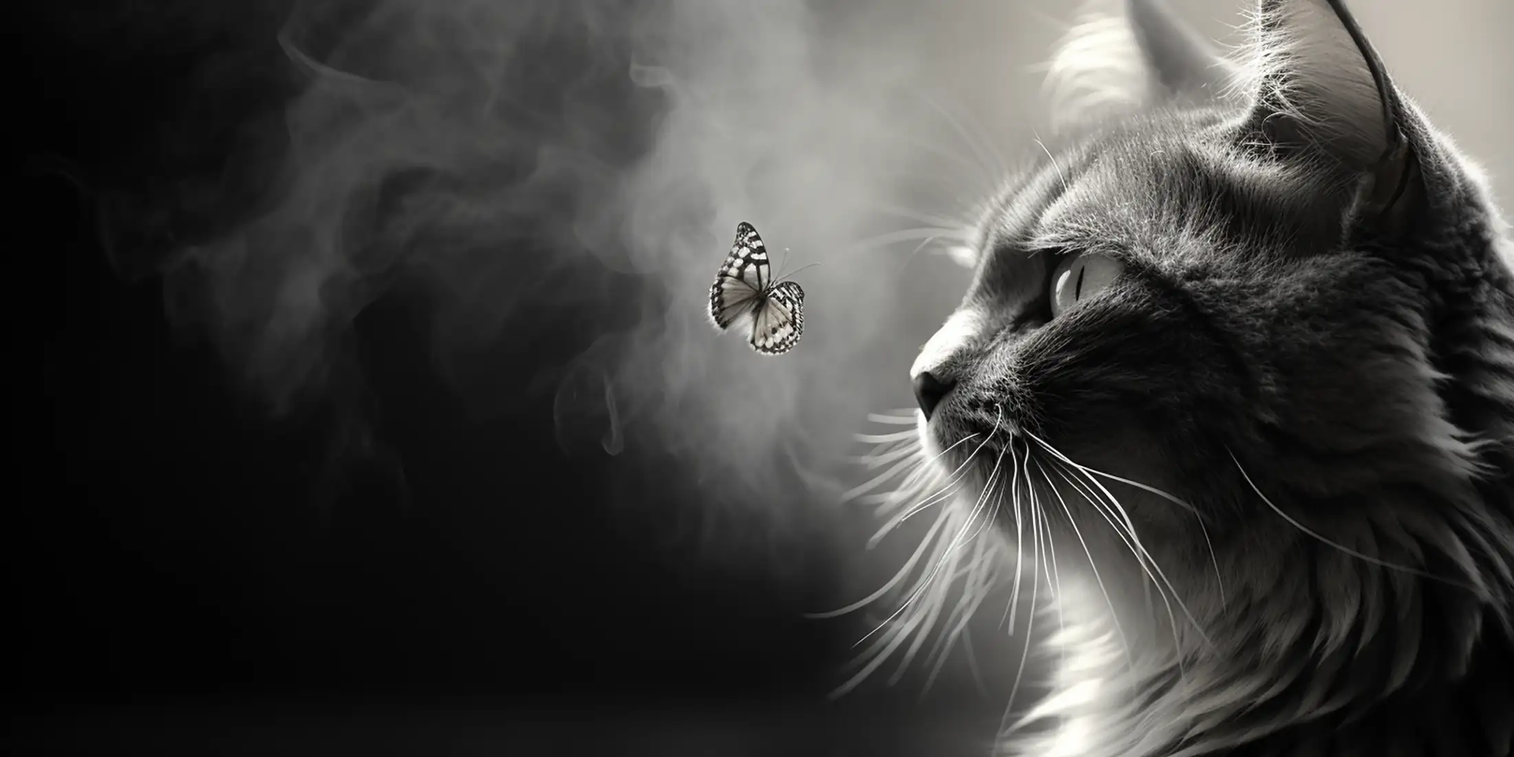 Le chat et son Papillon