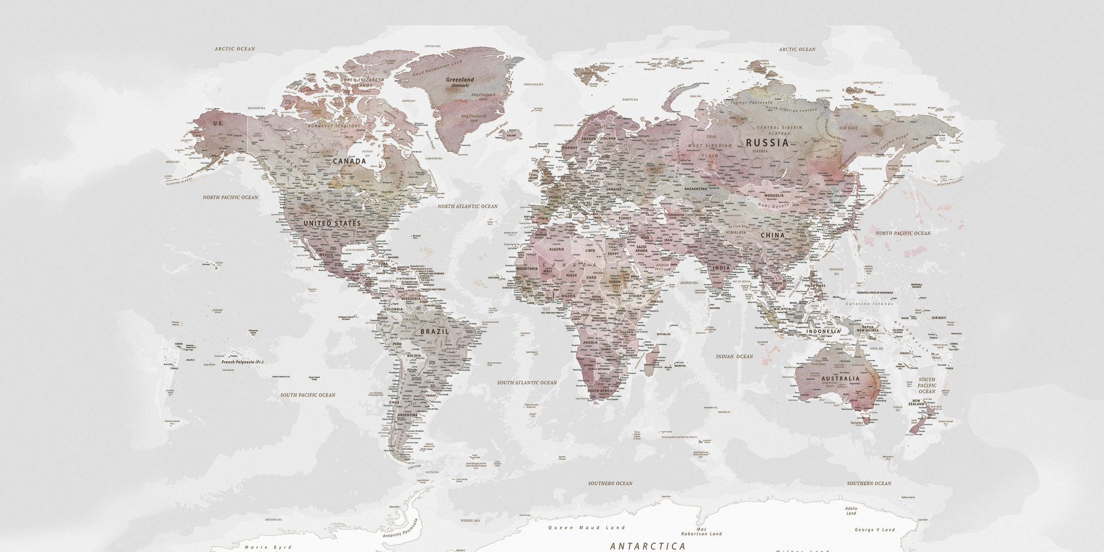 Mappemonde Sepia