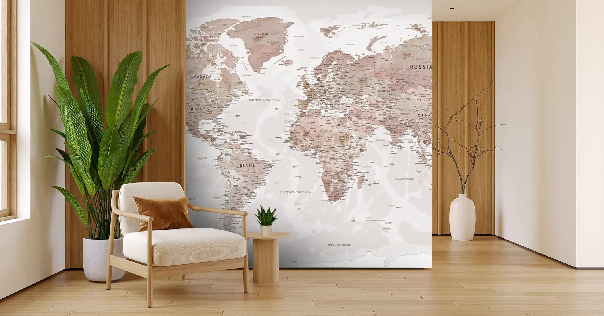 Mappemonde Sepia