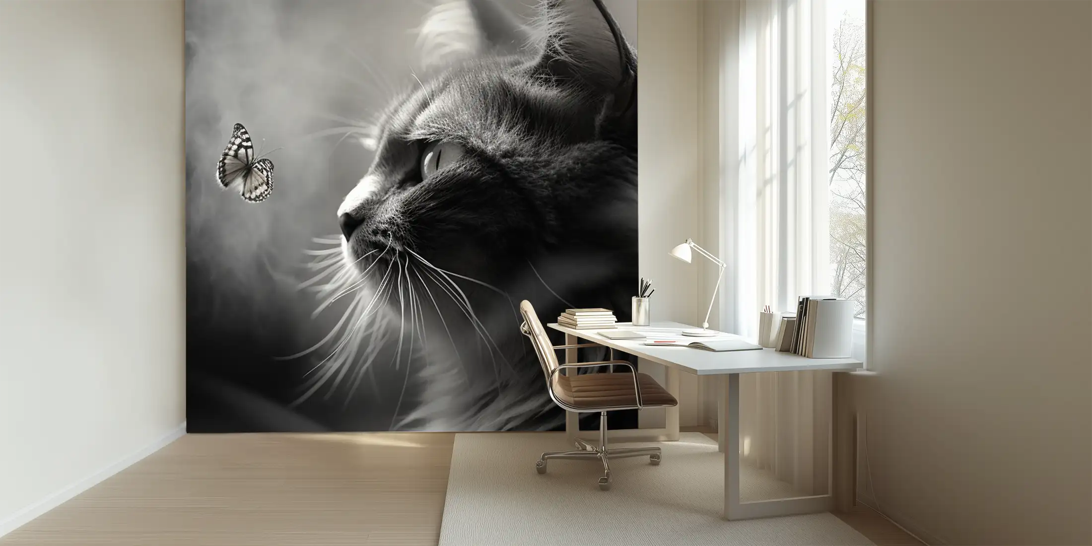 Le chat et son Papillon