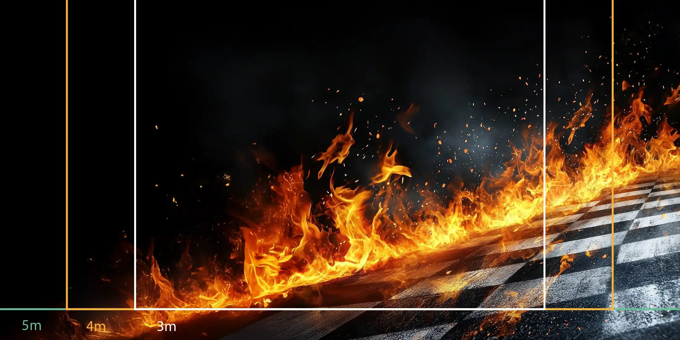 Road in fire