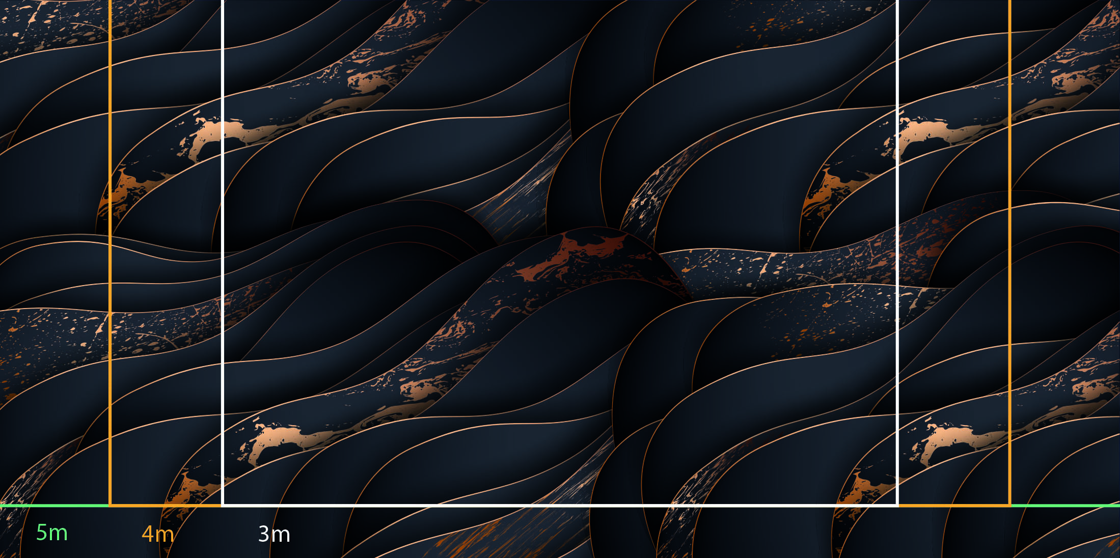 Vagues noires & bronze