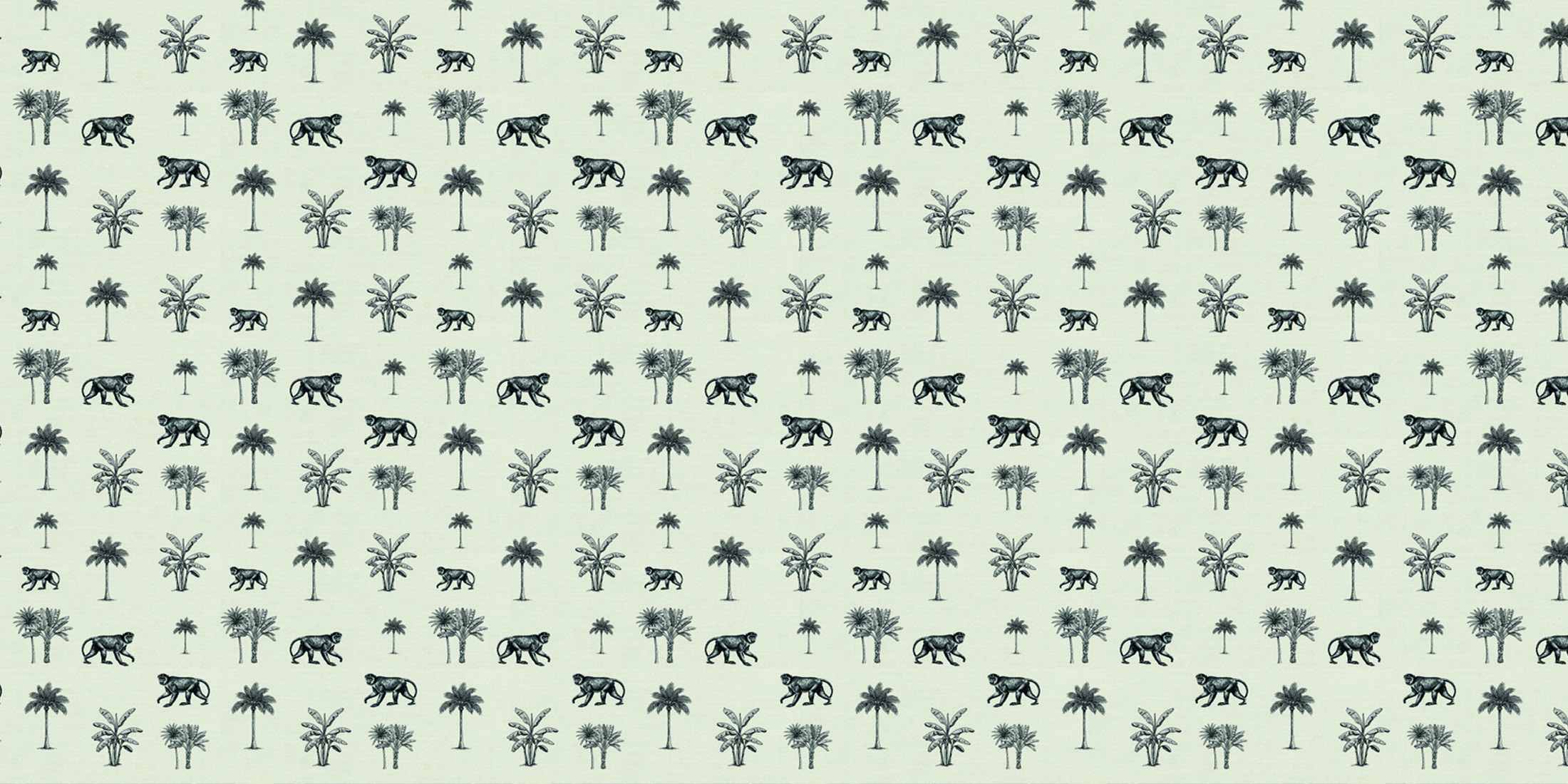 Singes au milieu des Palmiers
