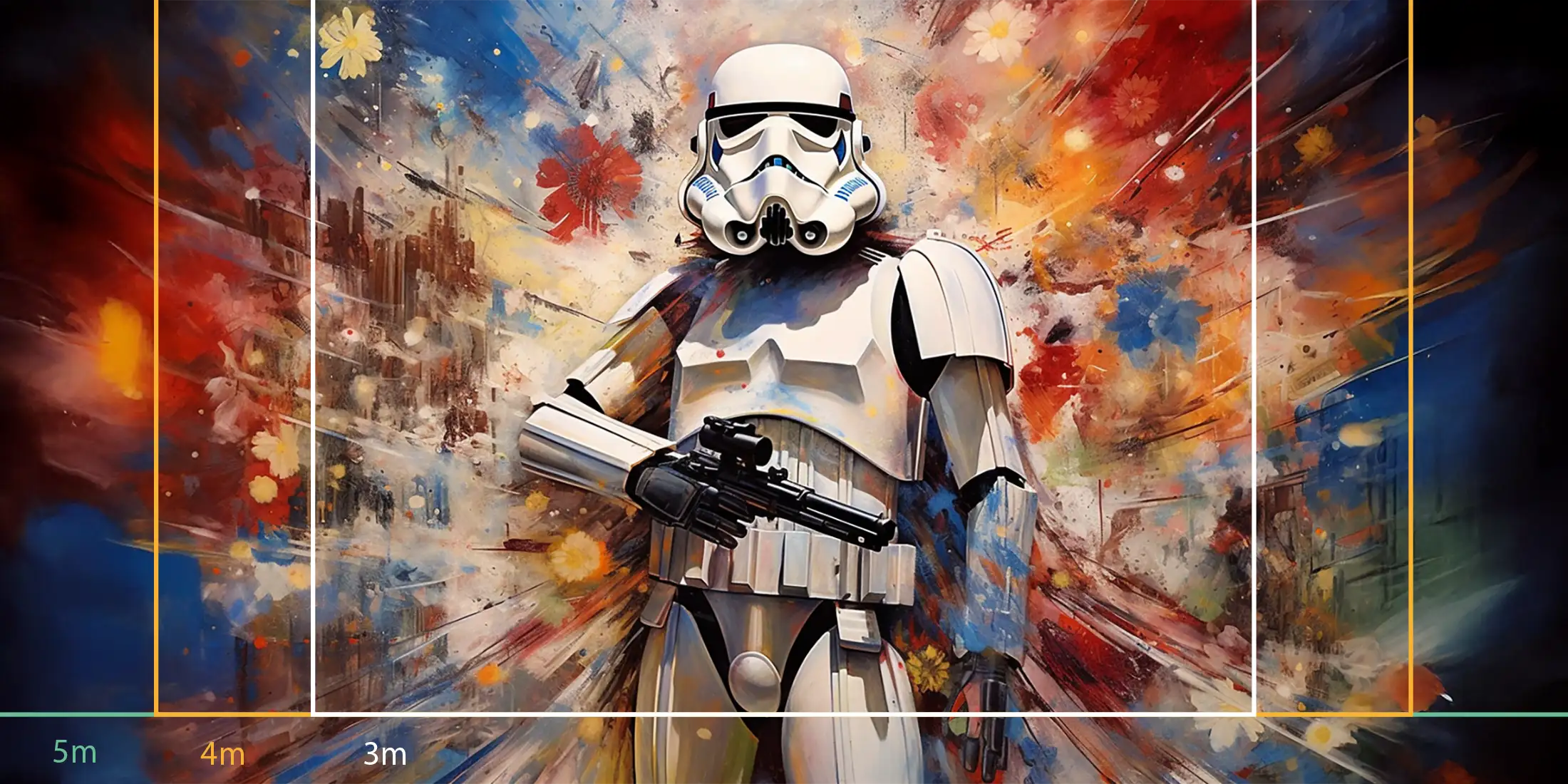 Stormtrooper and explosion of flowers