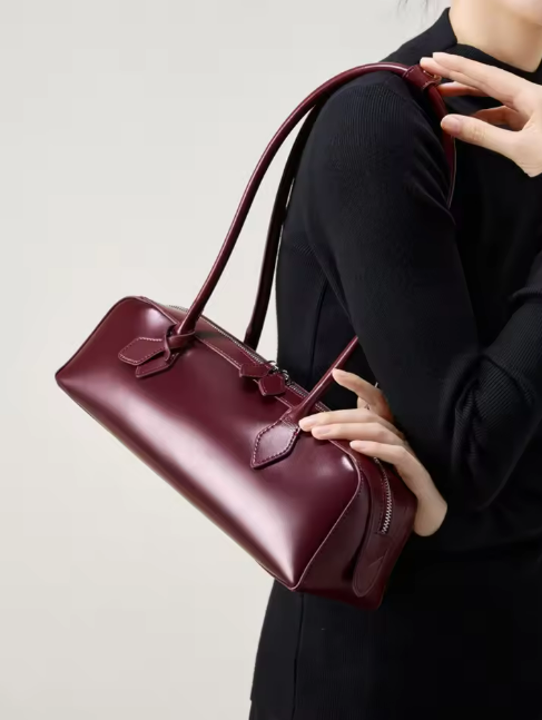 Elegant Burgundy Handbag