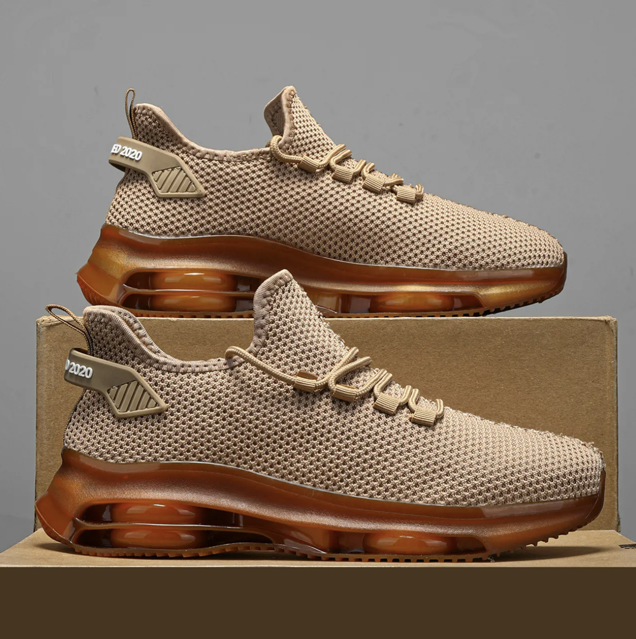 Men's Breathable Non-slip Air Cushion Bottom Low-Top Running Shoes