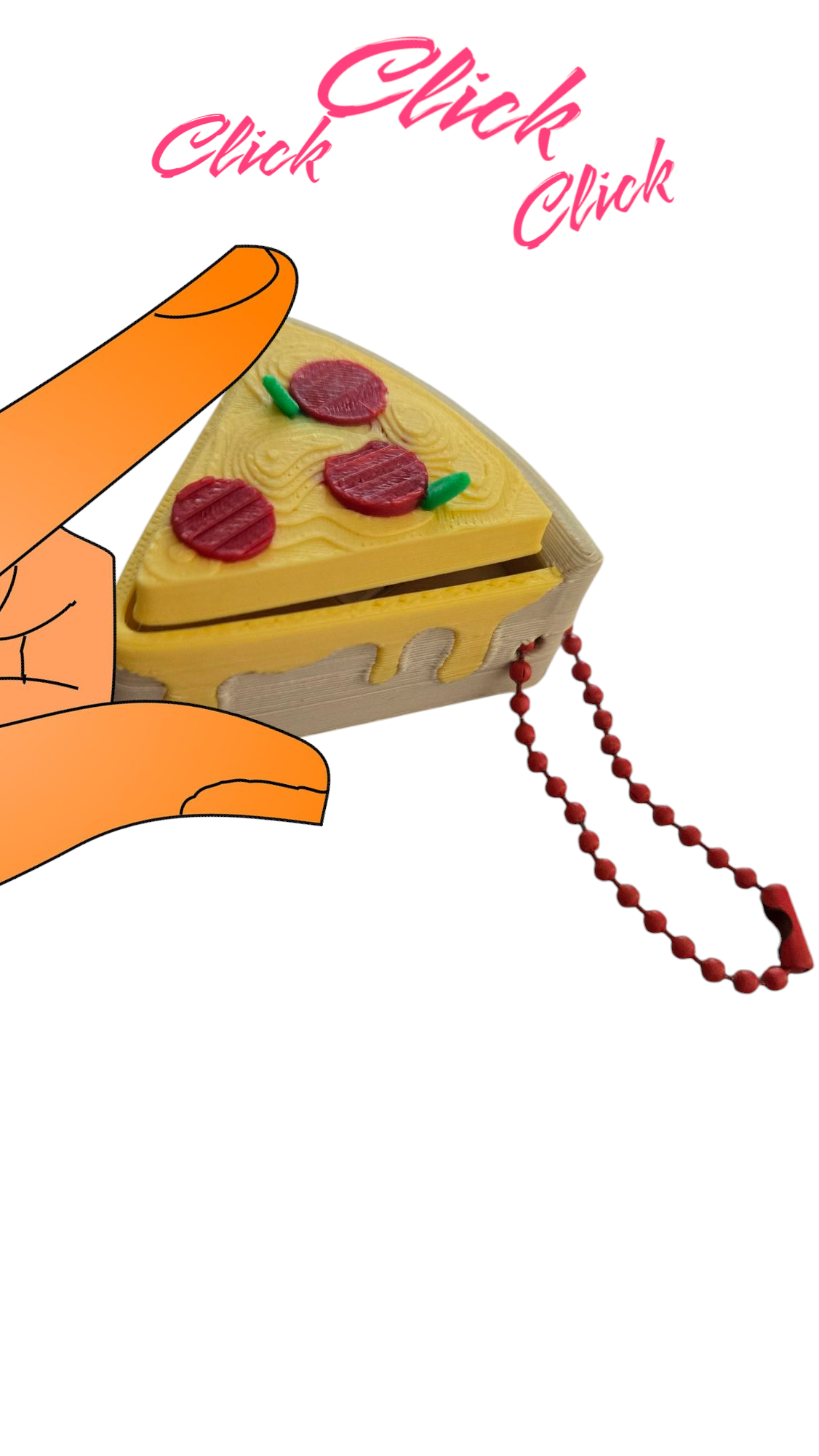Foodie Fidget Clicker Keychains
