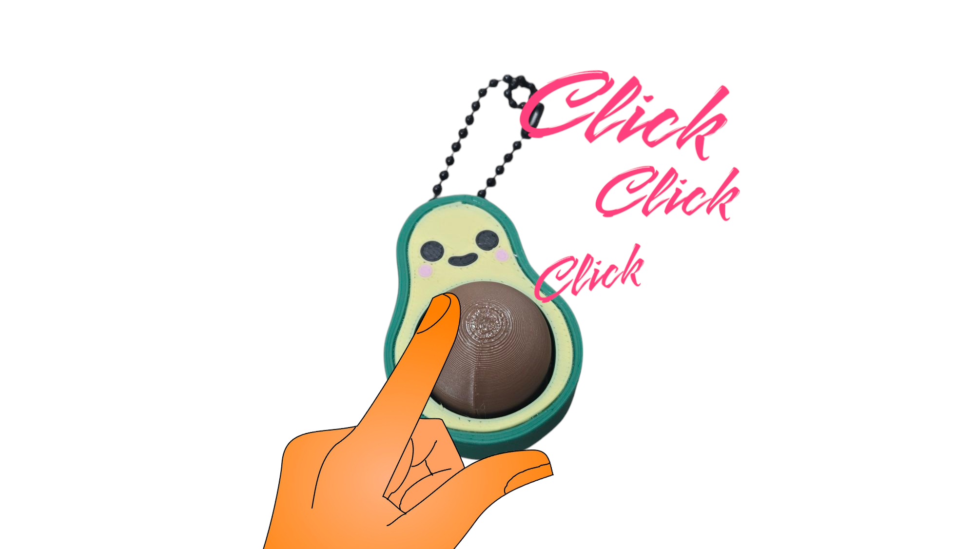 Foodie Fidget Clicker Keychains