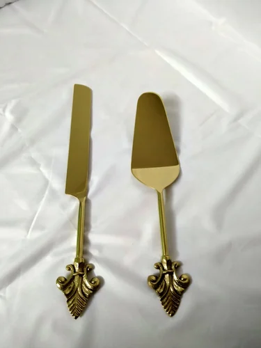 Brass Cake Server