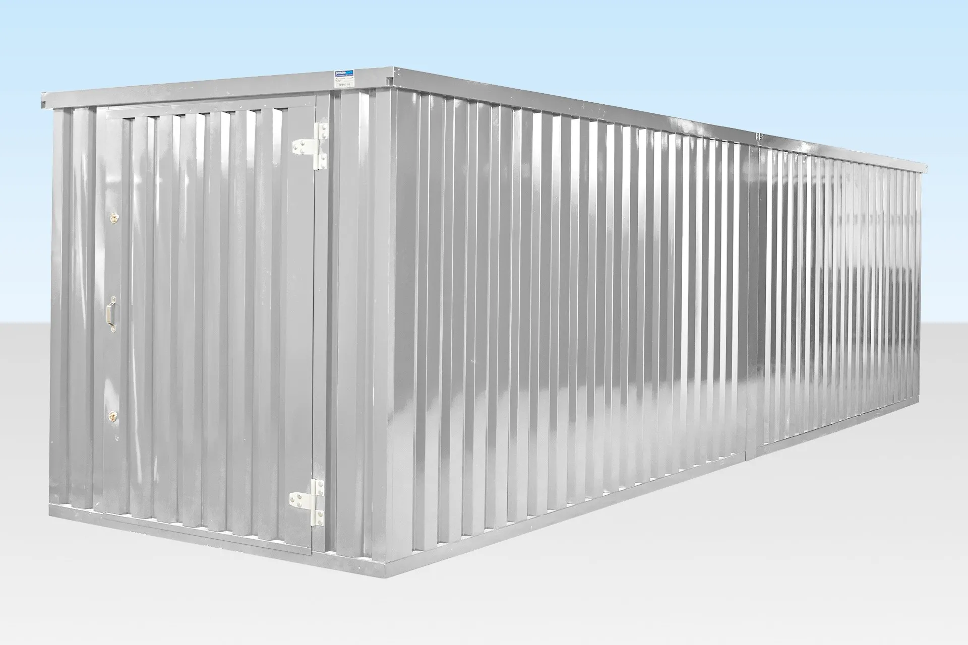 6m x 2.1m End Linked Flat Packed Container Bundle (Galvanised)