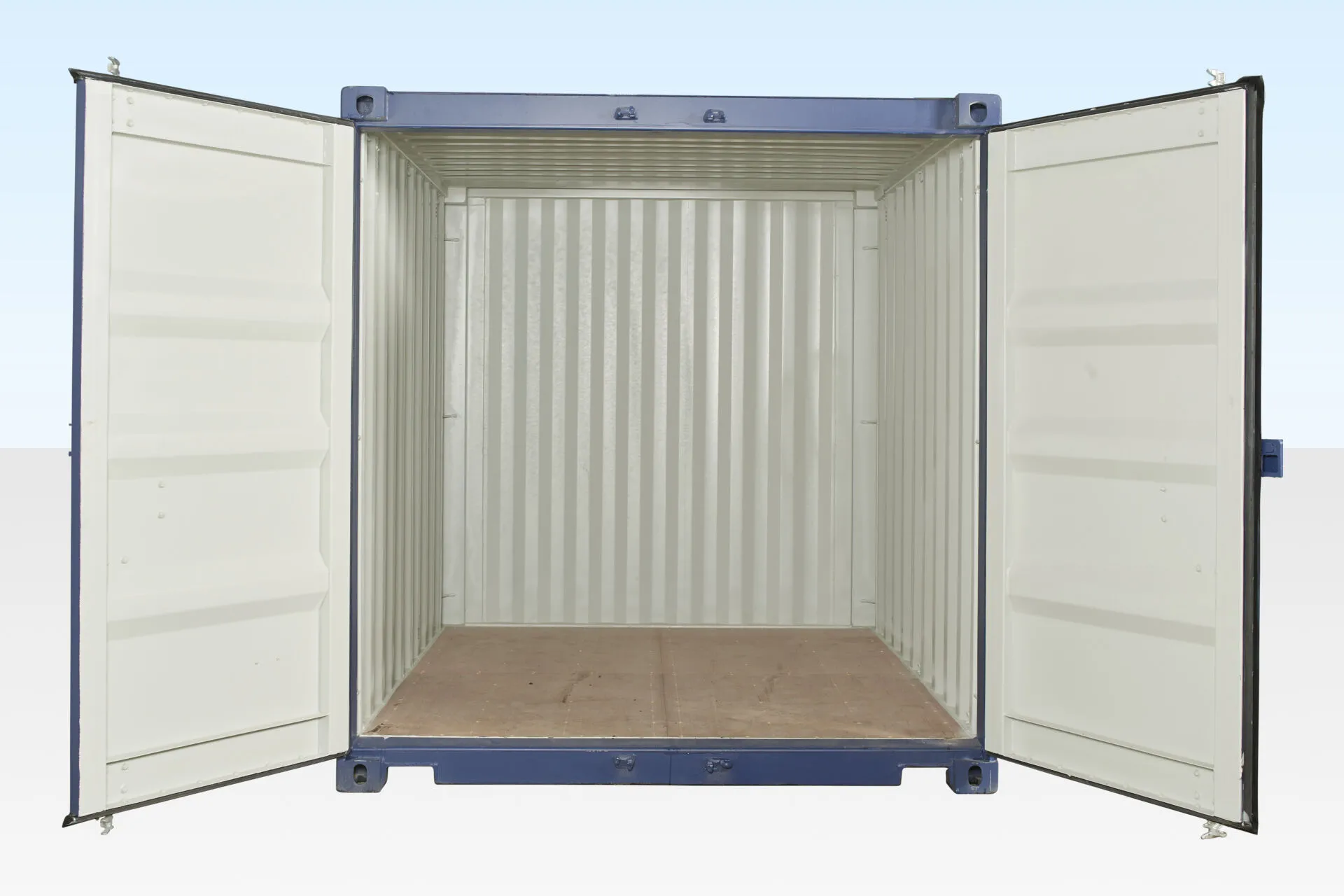 10ft x 8ft Shipping Container (One Trip) Blue (RAL 5013)