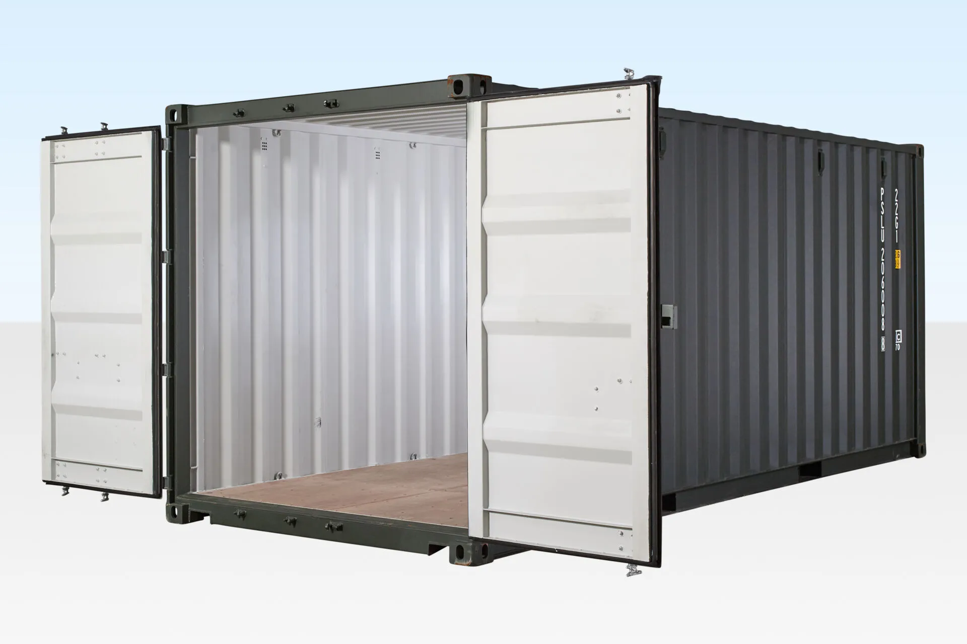 20ft Shipping Container (One Trip) Dark Green (RAL 6007)