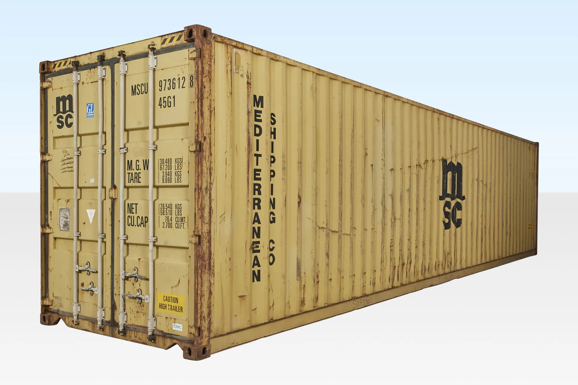 40ft x 8ft Used Shipping Container – High-Cube