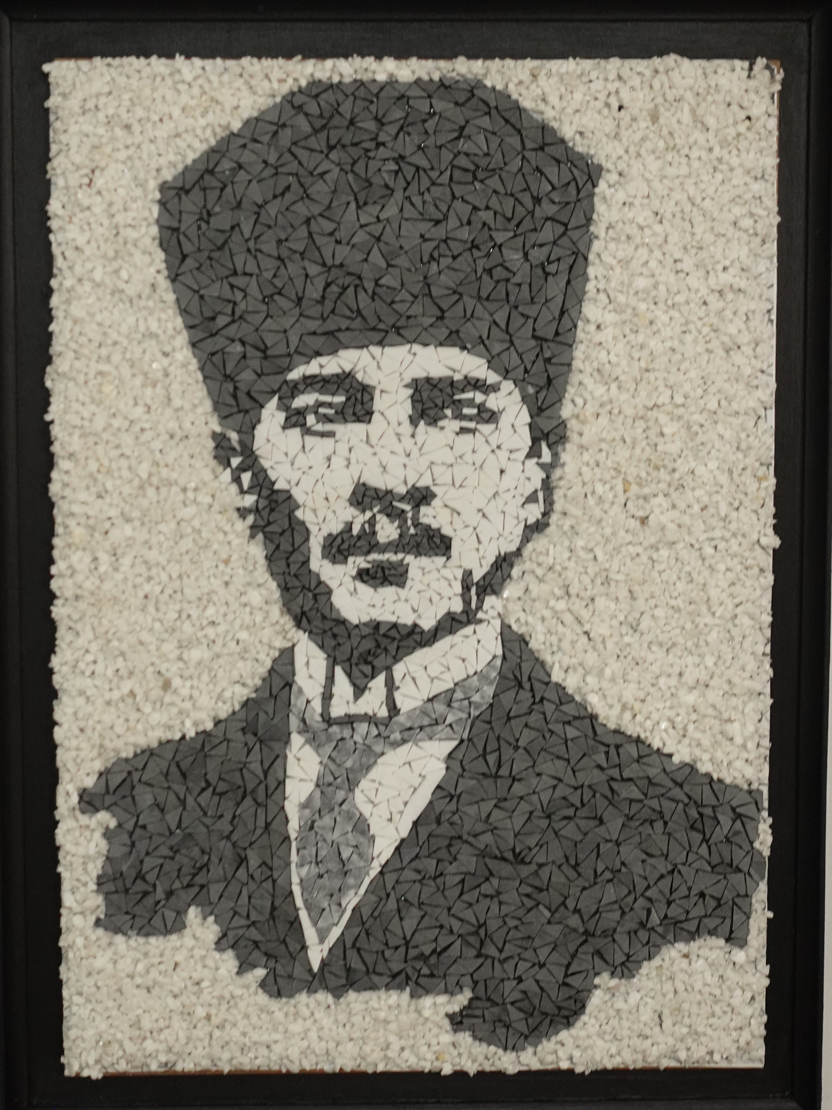 Doğal taş Mozaik Atatürk Portresi
