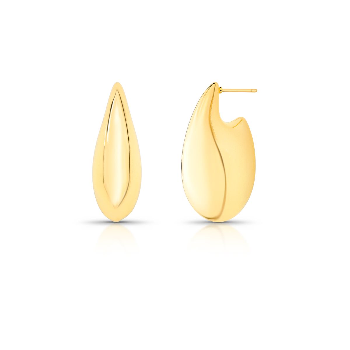 Brinco Gota Organico Dourado