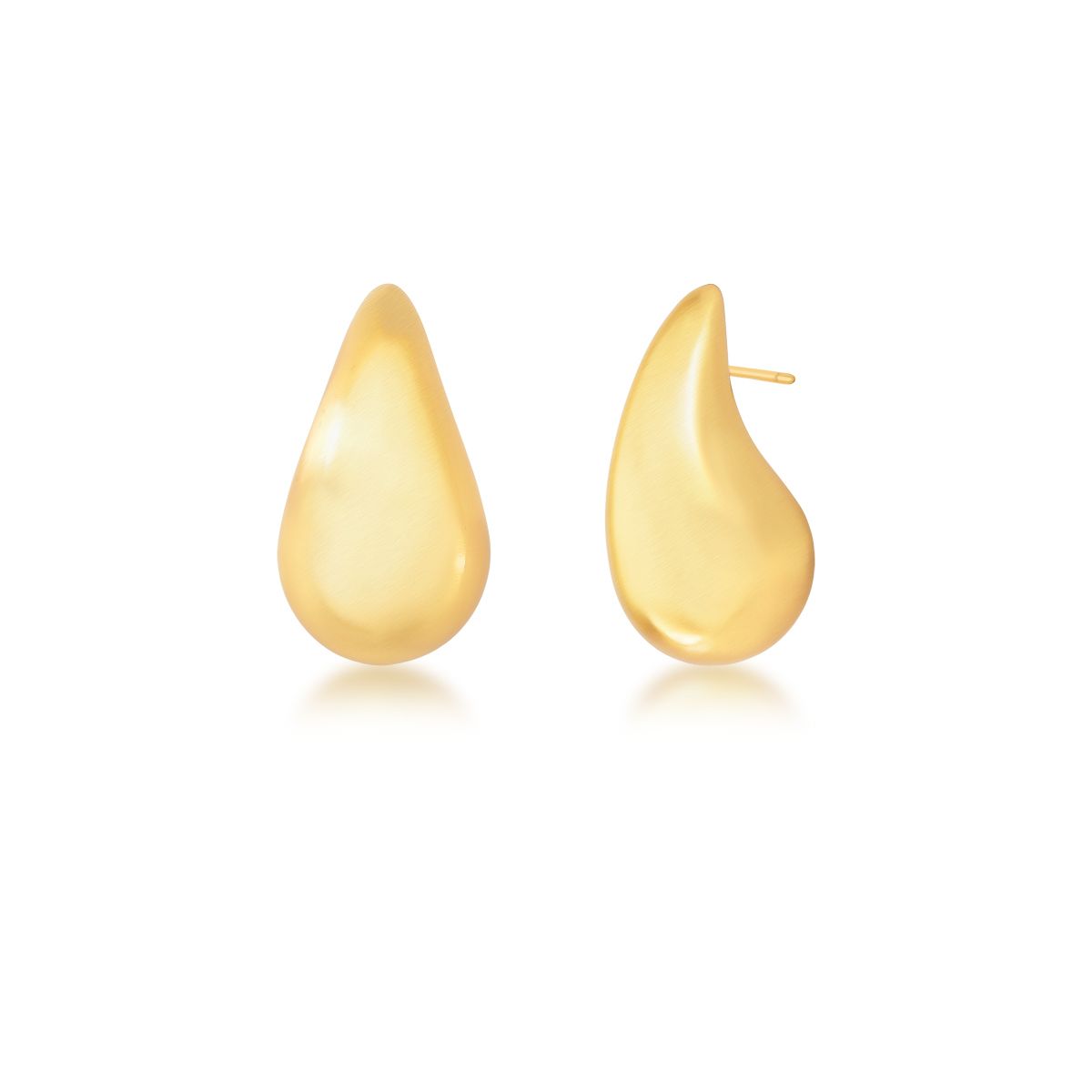 Brinco Gota Dourado Fosco