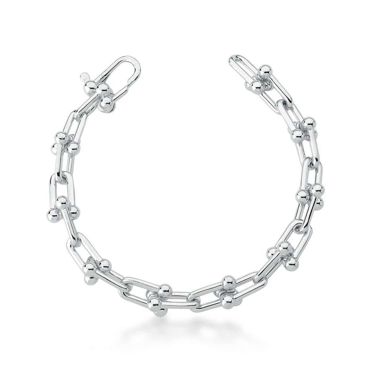 Pulseira de Elos no banho em rodio