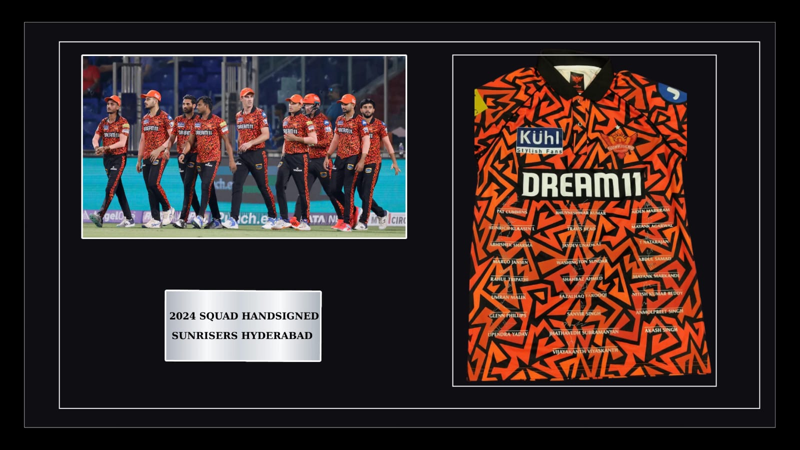 SRH 2025 Squad Signed Jersey
