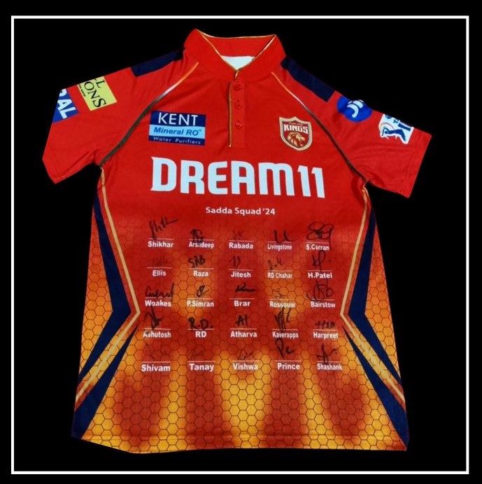 PBKS 2025 Squad Signed Jersey