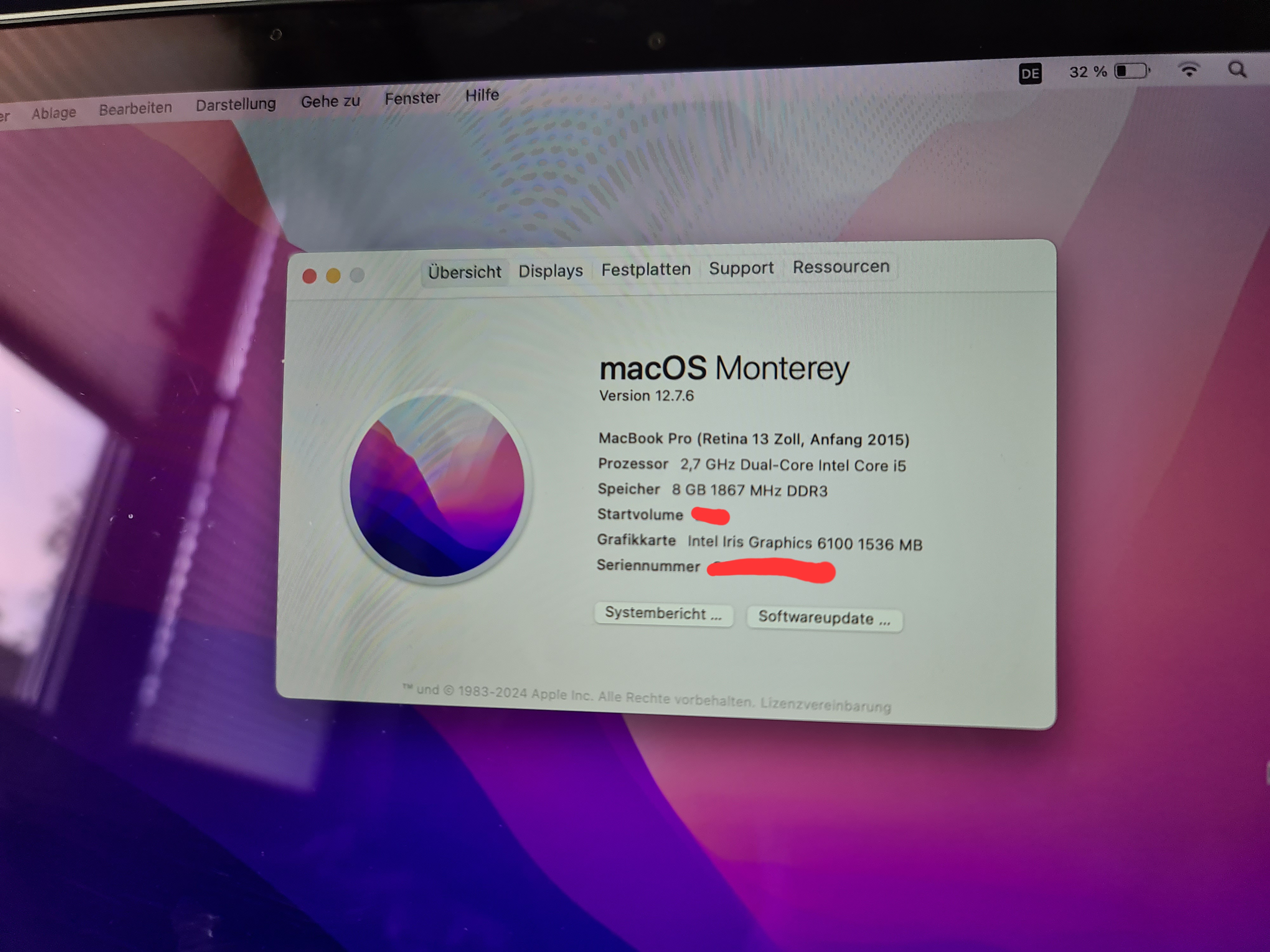 Macbook Pro 13 Zoll Anfang 2015