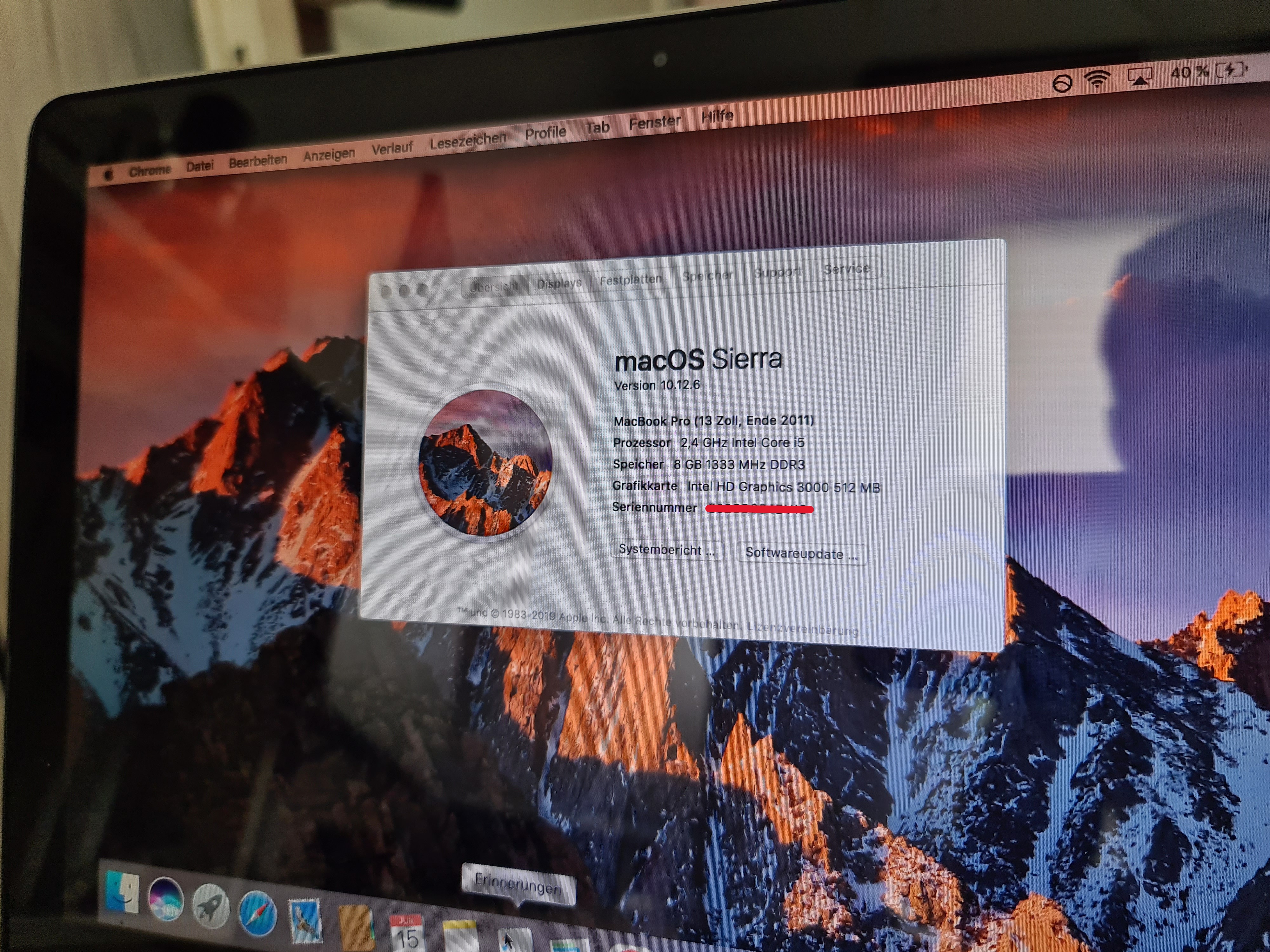 Macbook Pro 13 Zoll Ende 2011